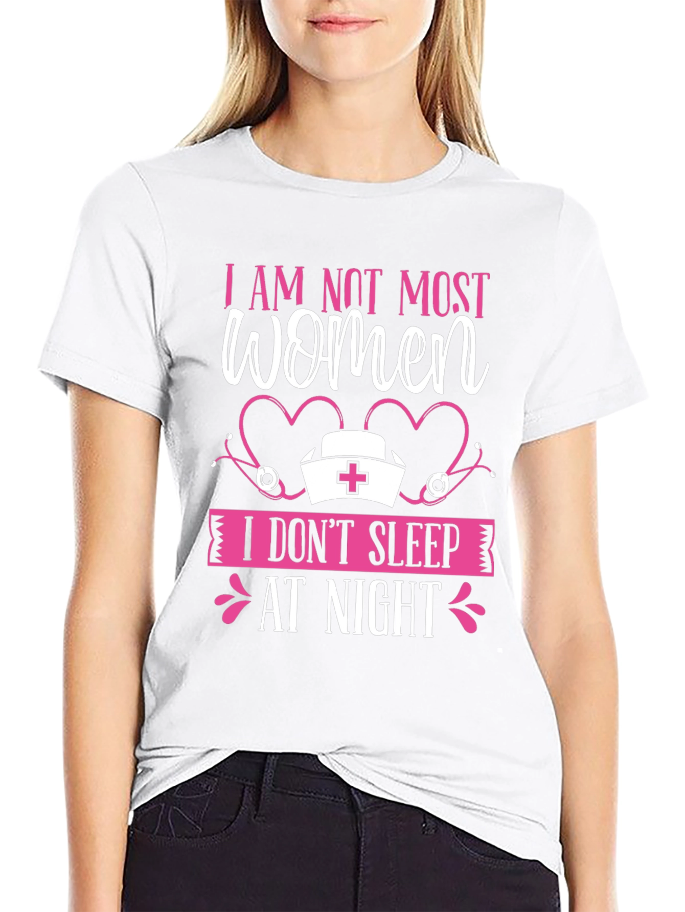 Black I AM NOT MOST WOMEN T-Shirt view 9