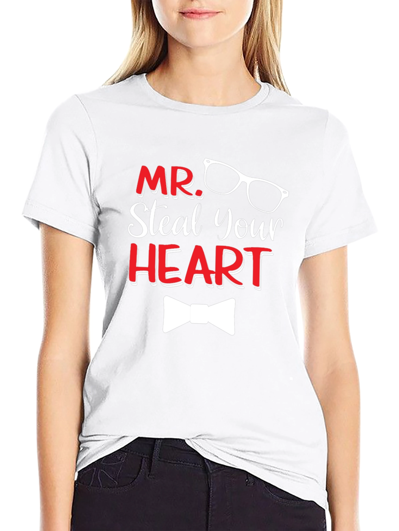 Black Mr. Steal Your Heart Graphic T-Shirt view 9