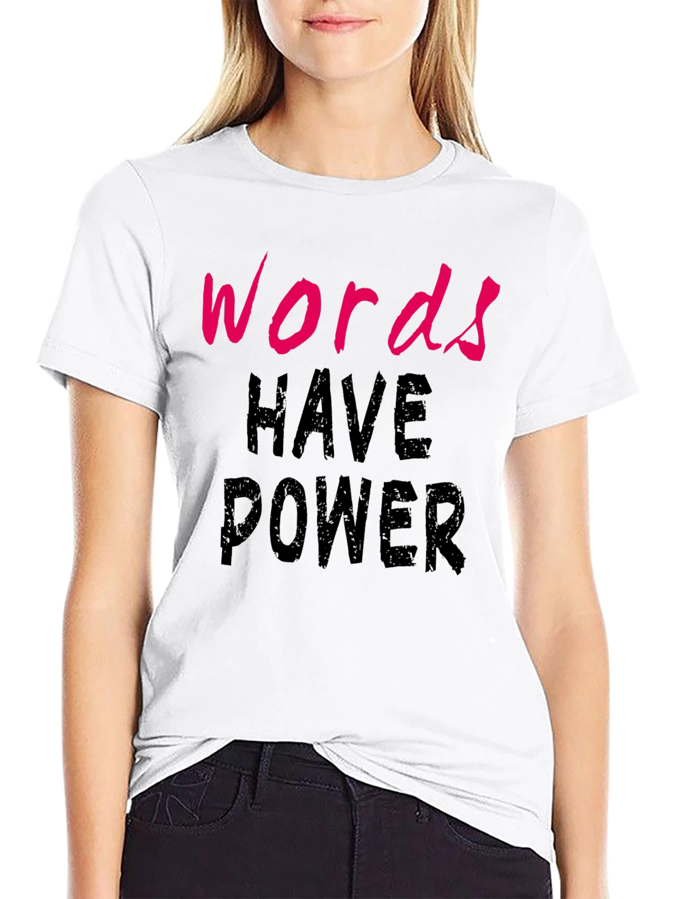 Black Words Have Power Black T-Shirt view 9
