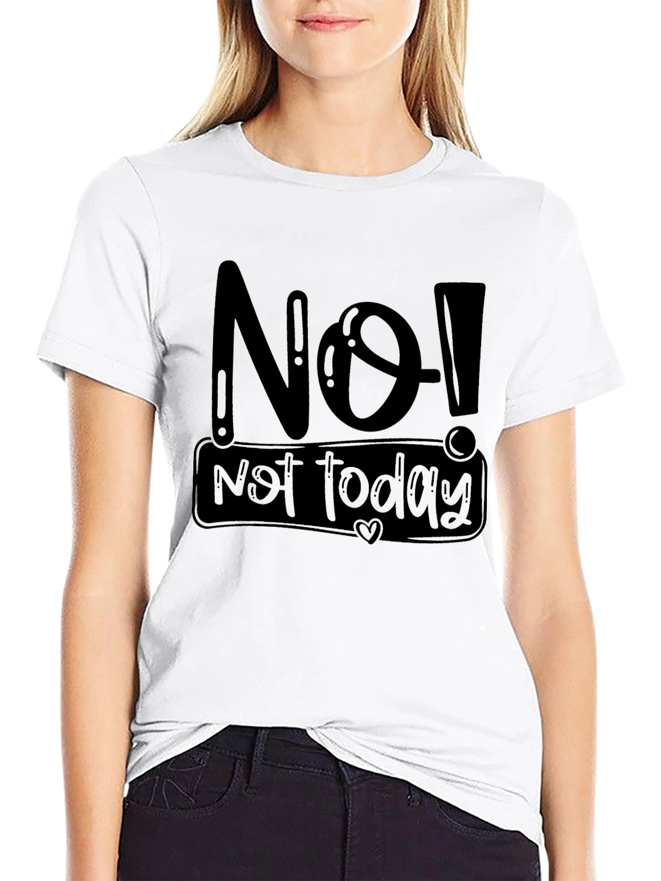 Black No! Not Today Graphic T-Shirt view 9
