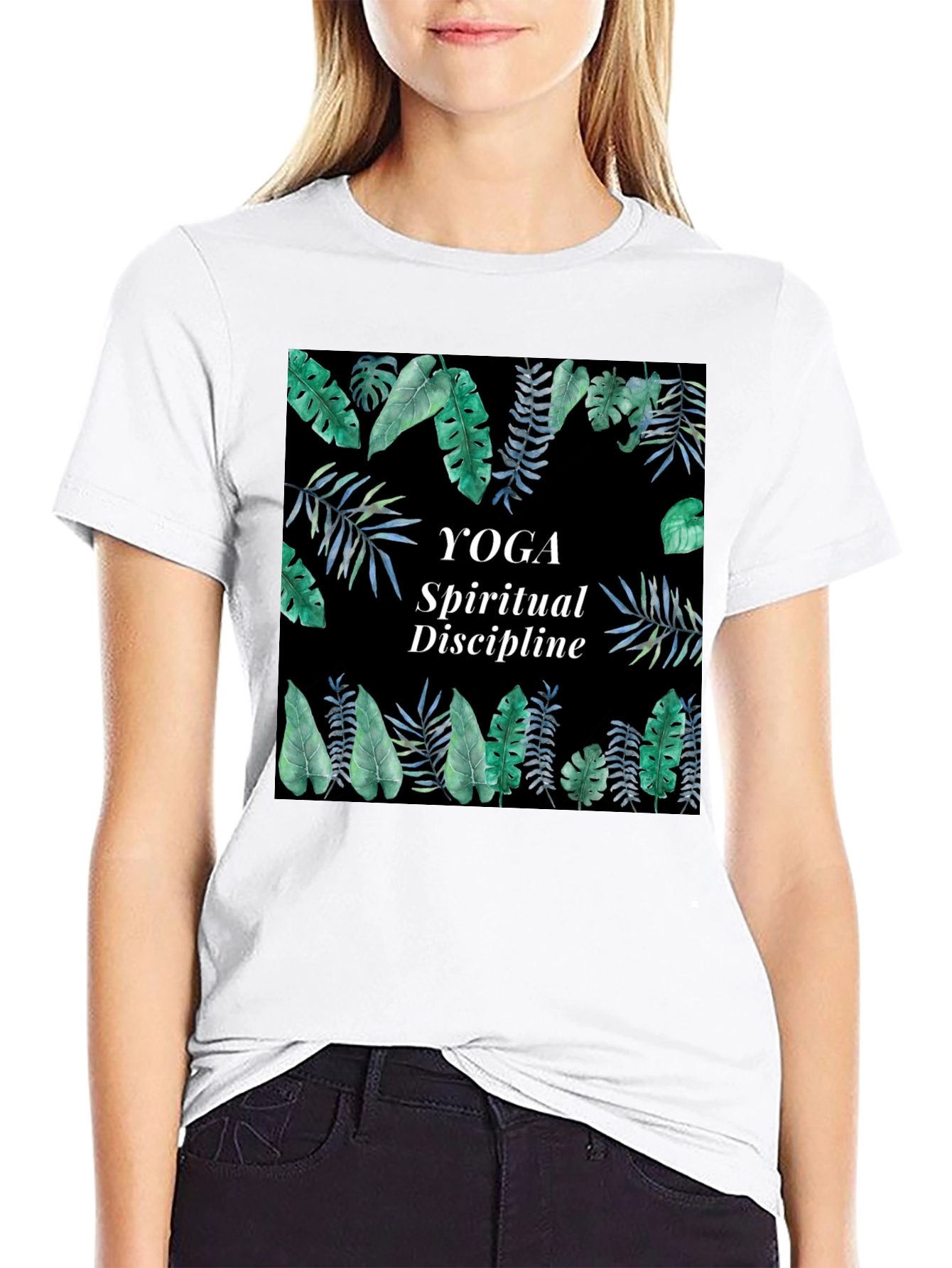 Black Yoga Spiritual Discipline T-Shirt view 9
