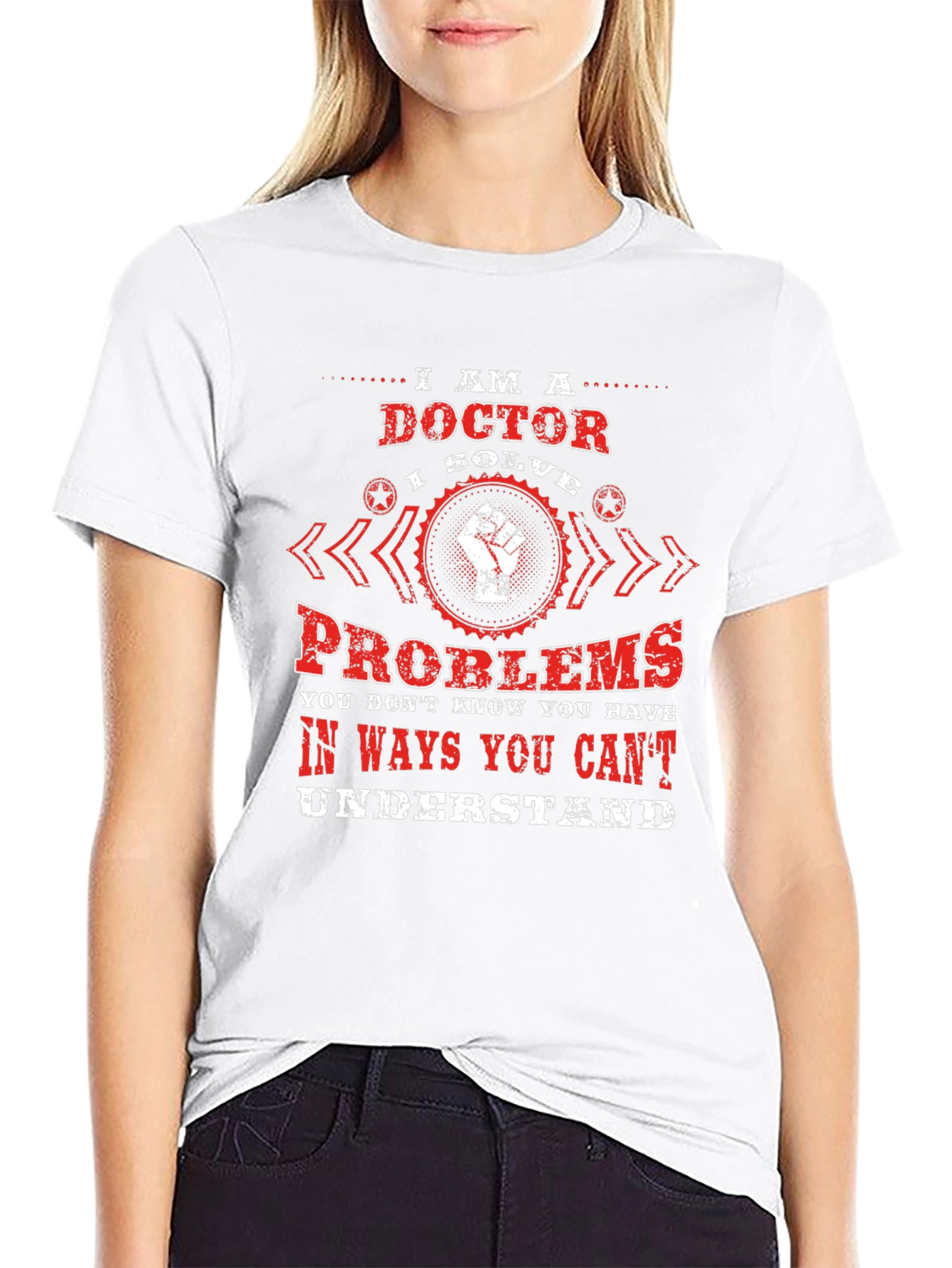 Black I Am A Doctor Graphic Tee view 9