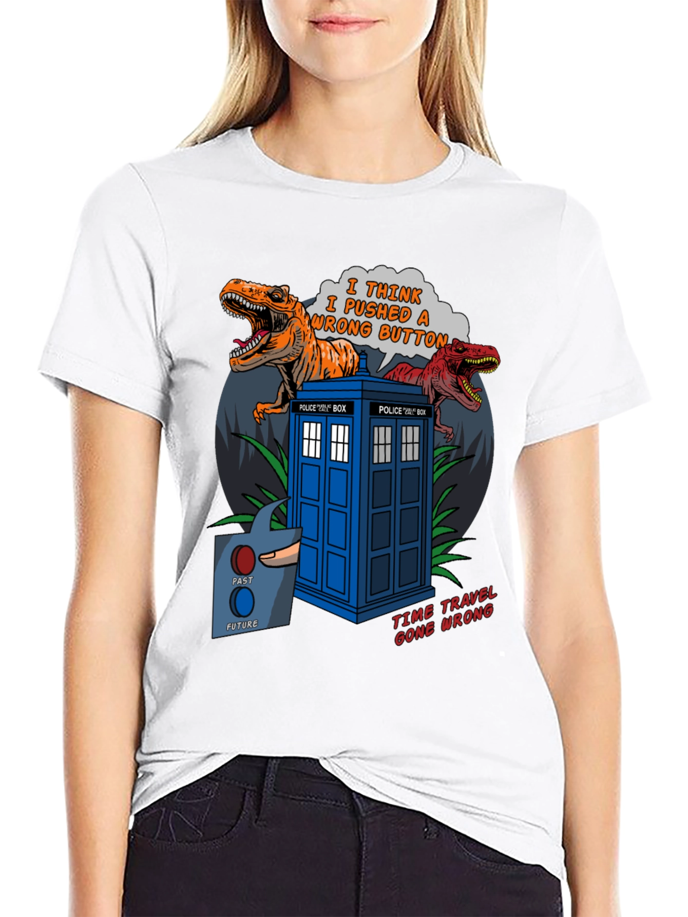Black Time Travel Gone Wrong T-Shirt view 9