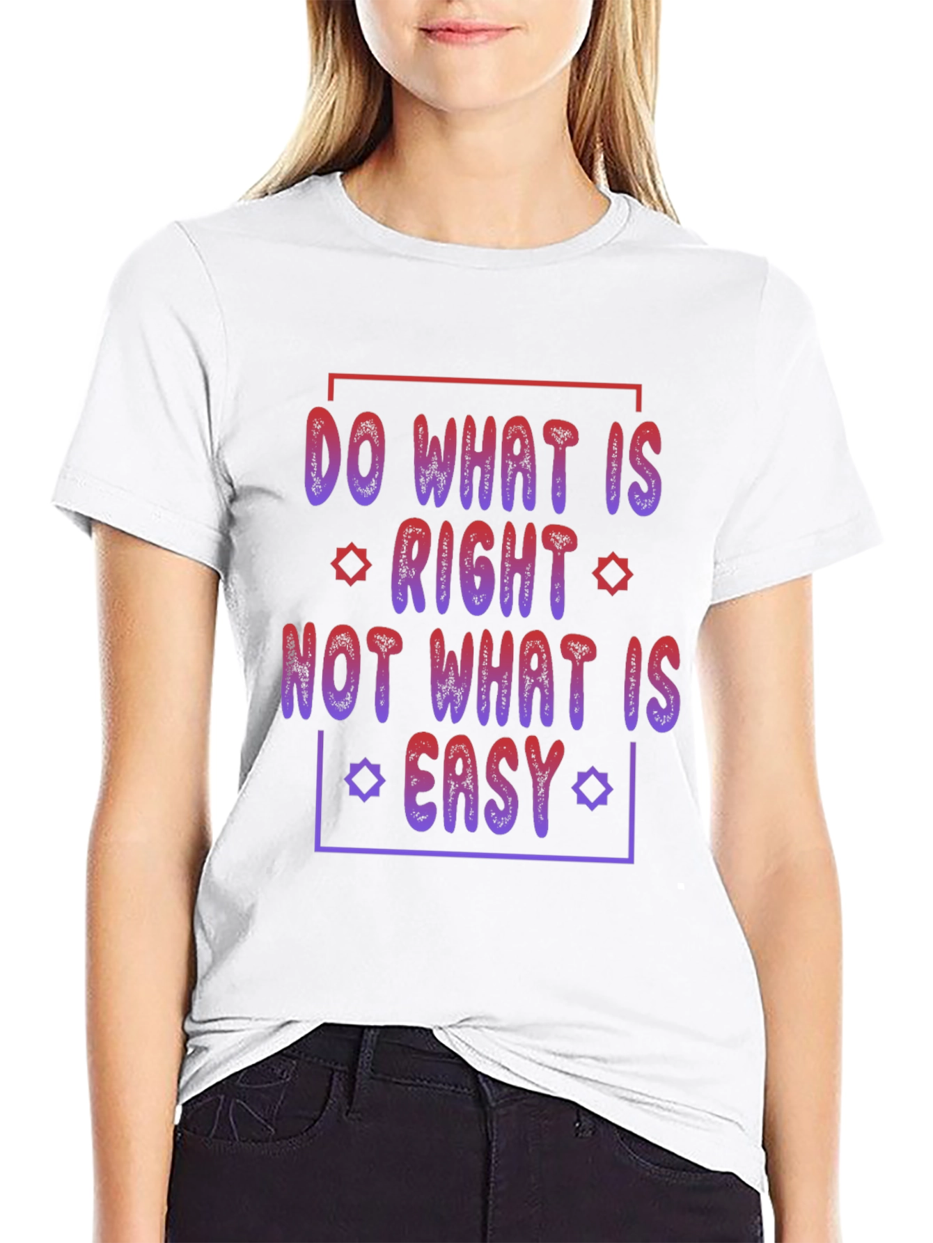 Black Motivational T-Shirt: Do What Is Right Graphic Tee view 9