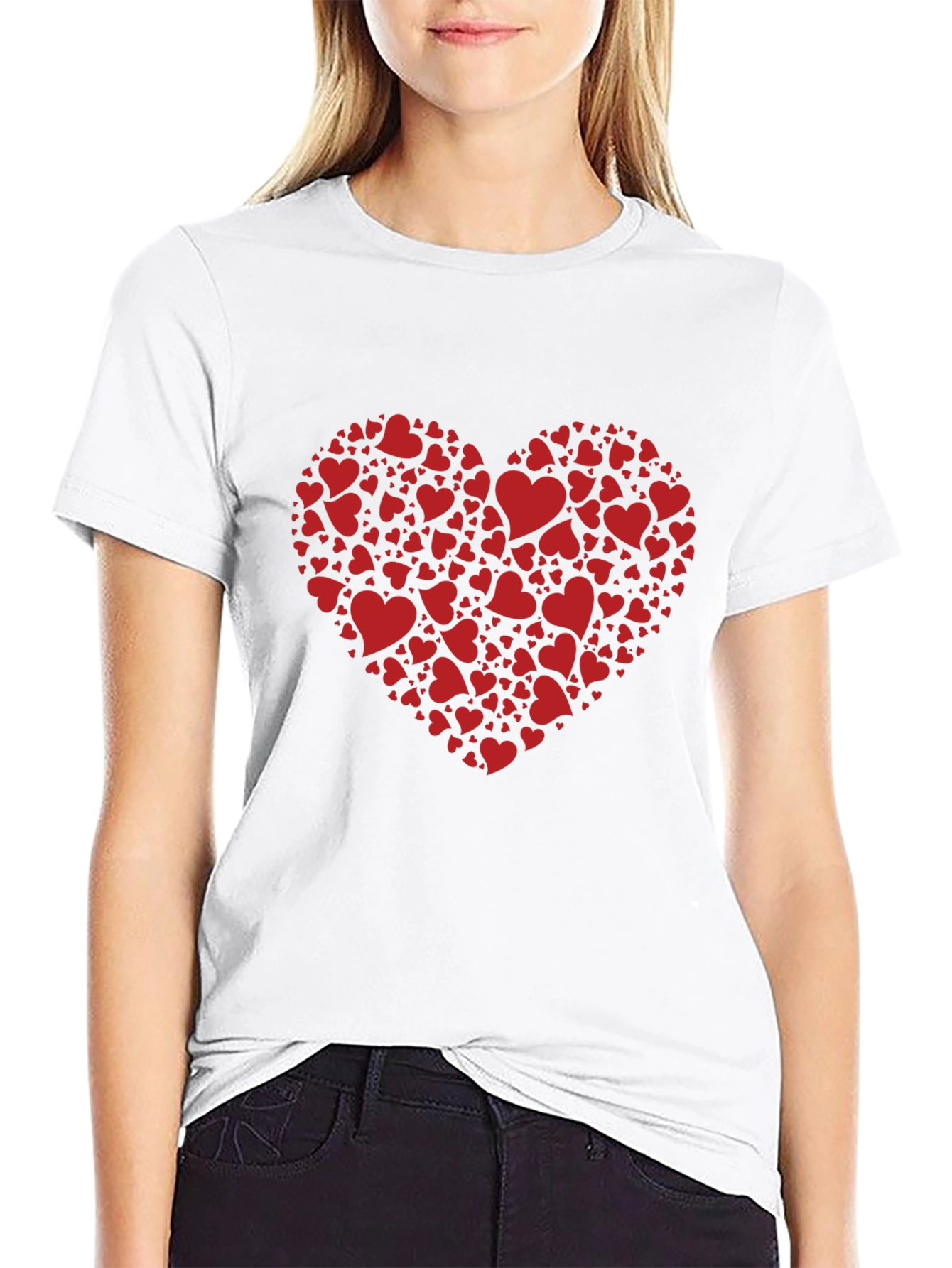 Black Heart of Hearts Black Graphic Tee view 9