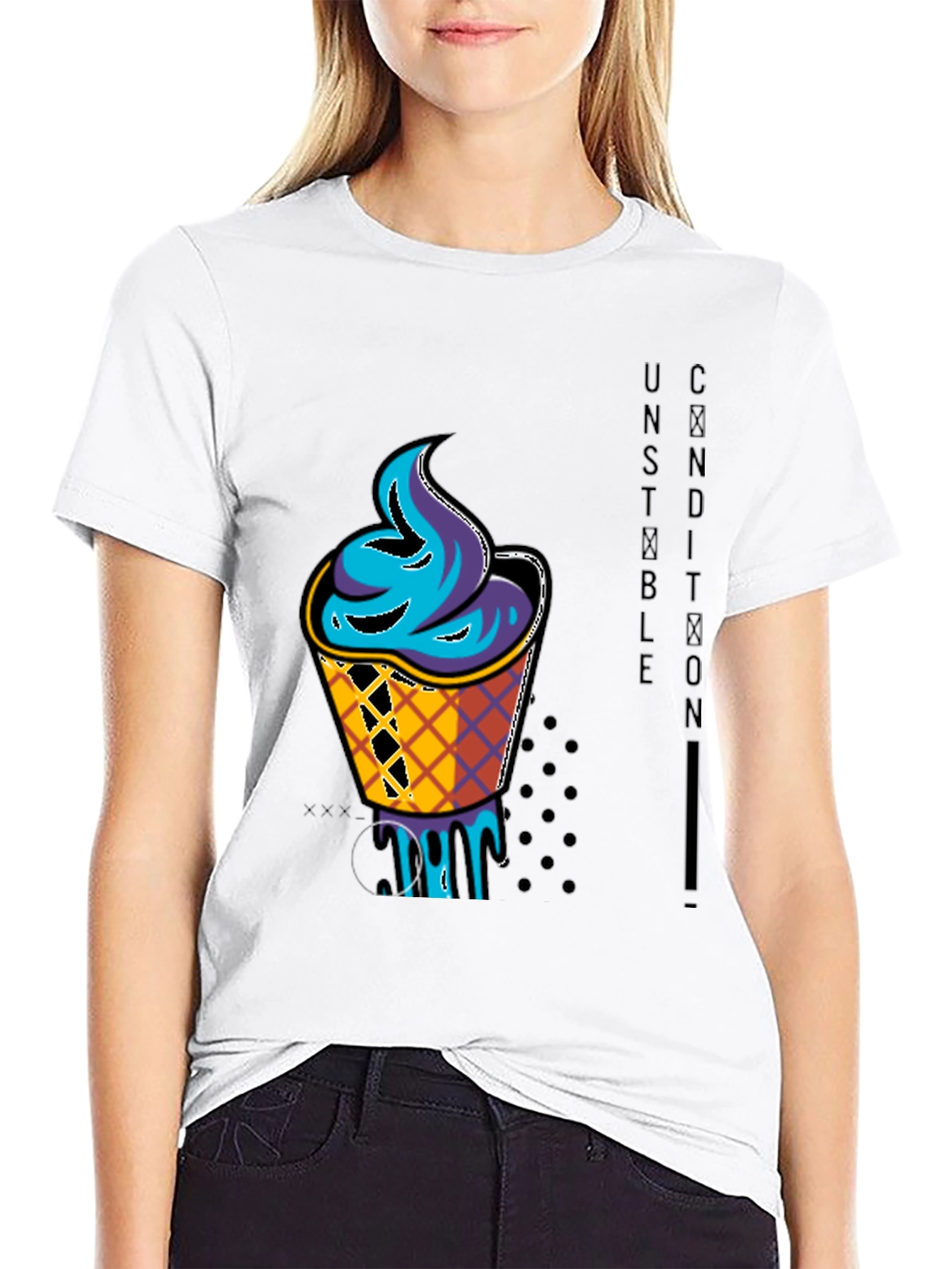 Black Unstable Condition Graphic T-Shirt view 9