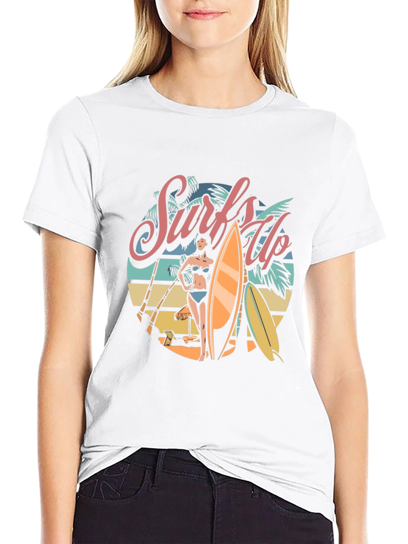 Black Surfs Up Graphic T-Shirt - Beach Vibes view 9
