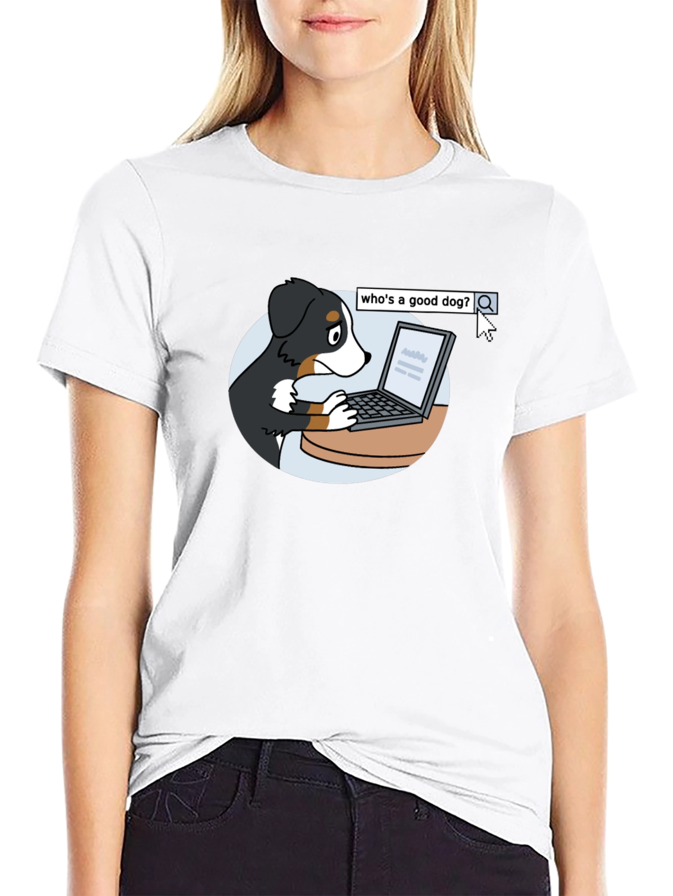 Black Who's A Good Dog? Graphic T-Shirt view 9