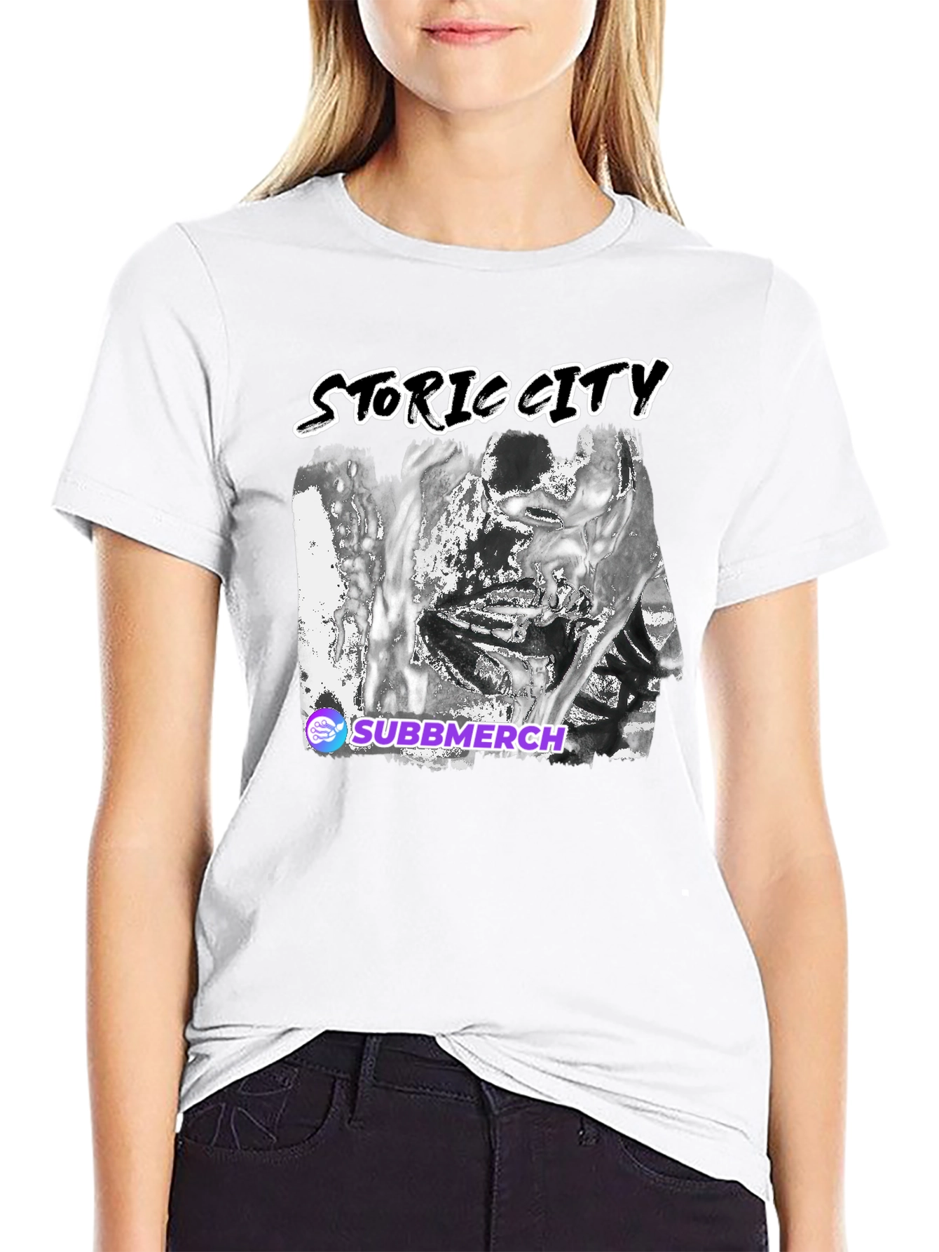 Black Storic City Black T-Shirt view 9