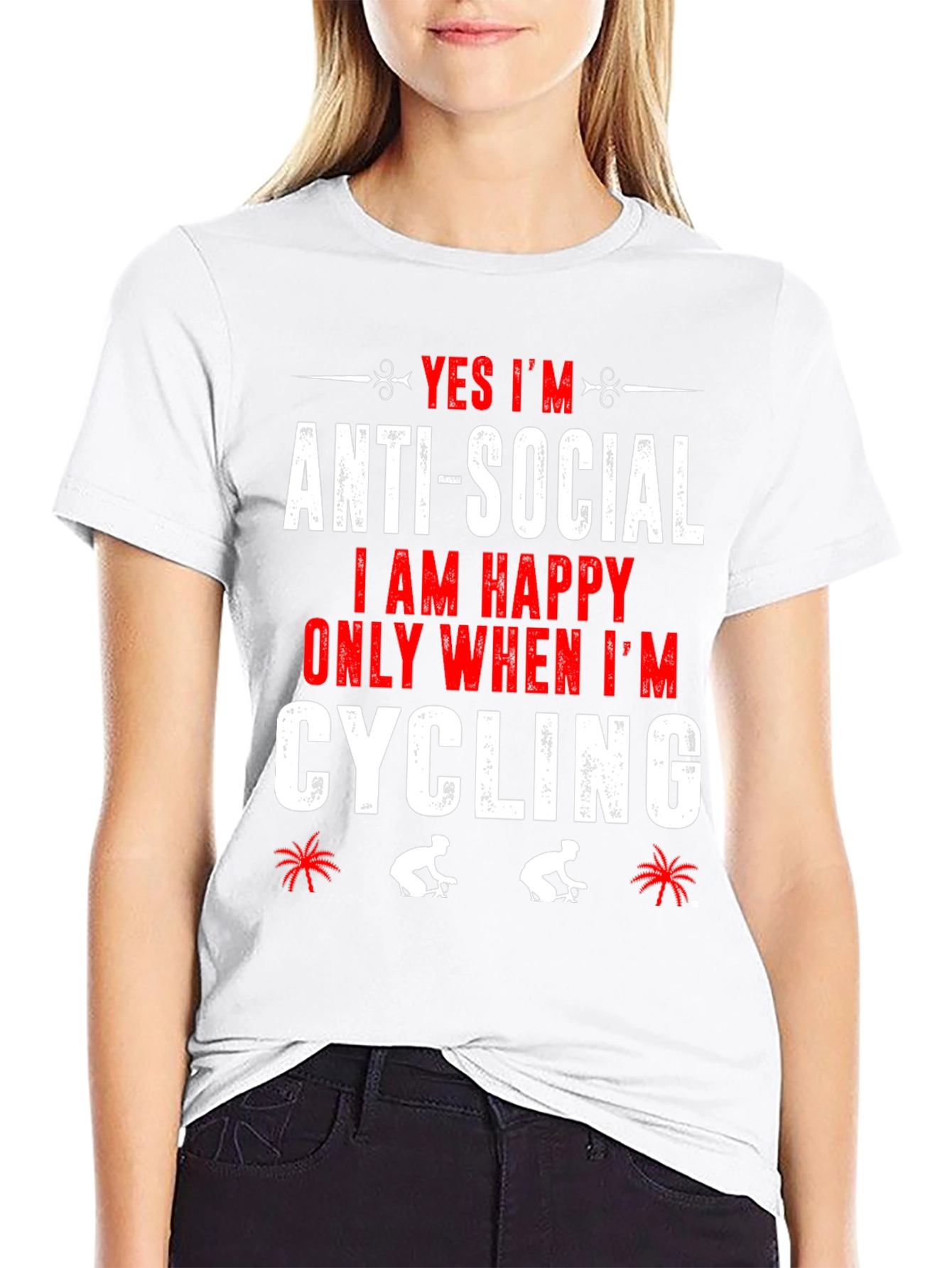 Black Anti-Social Cyclist Graphic T-Shirt view 9