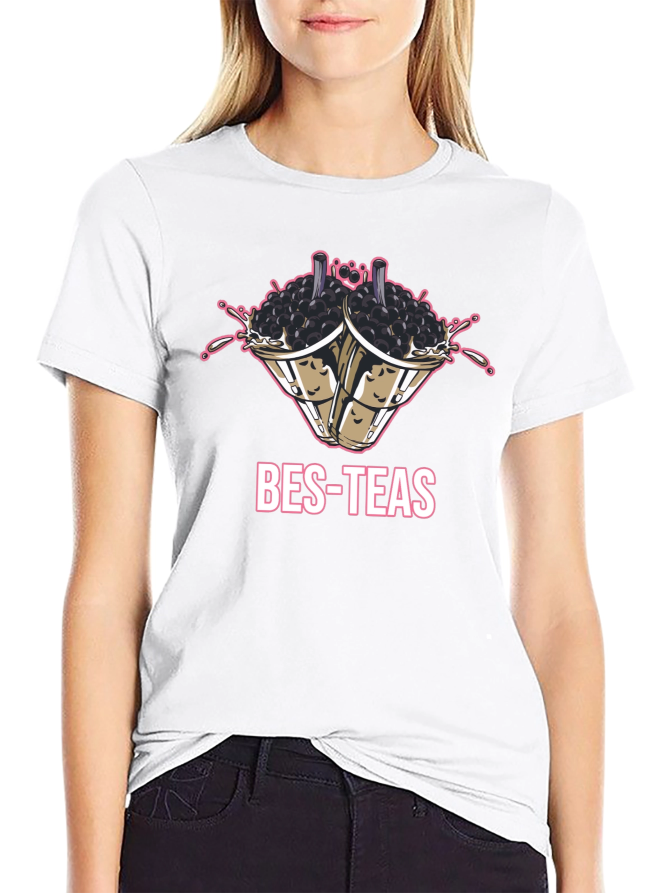 Black Bes-Teas Graphic T-Shirt view 9