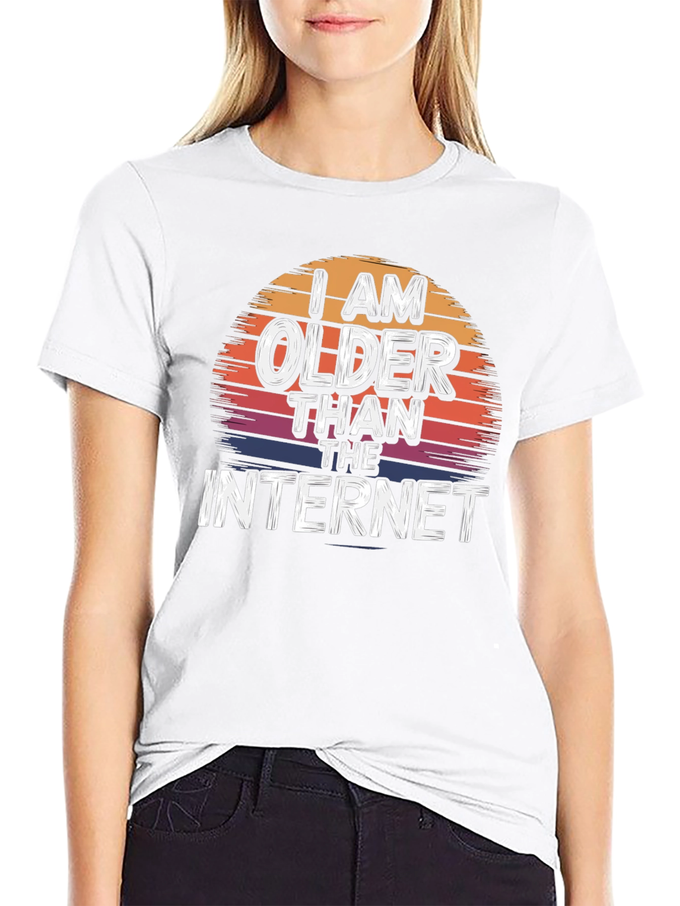 Black I Am Older Than The Internet Black T-Shirt view 9