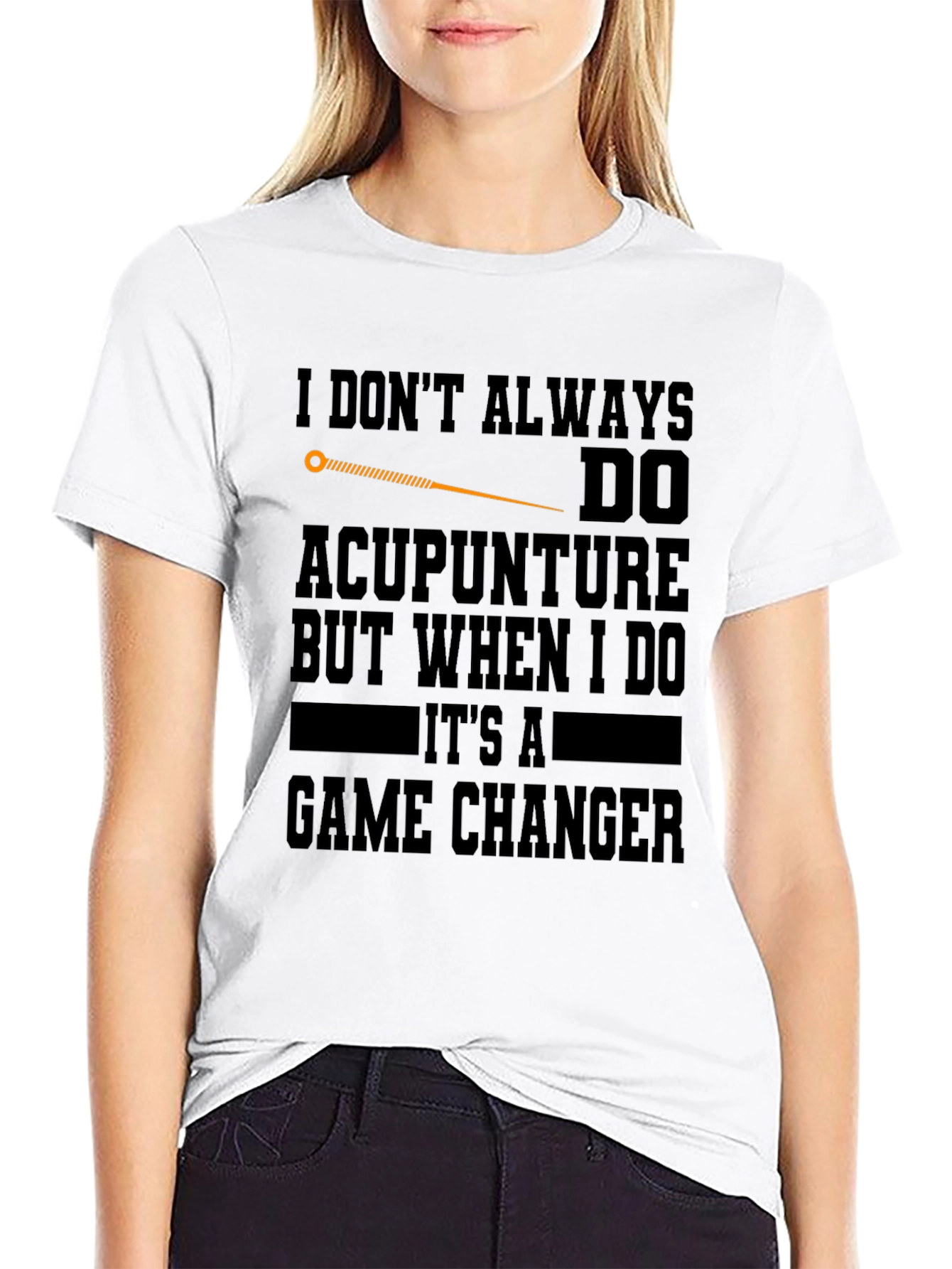 Black Acupuncture Game Changer Black T-Shirt view 9