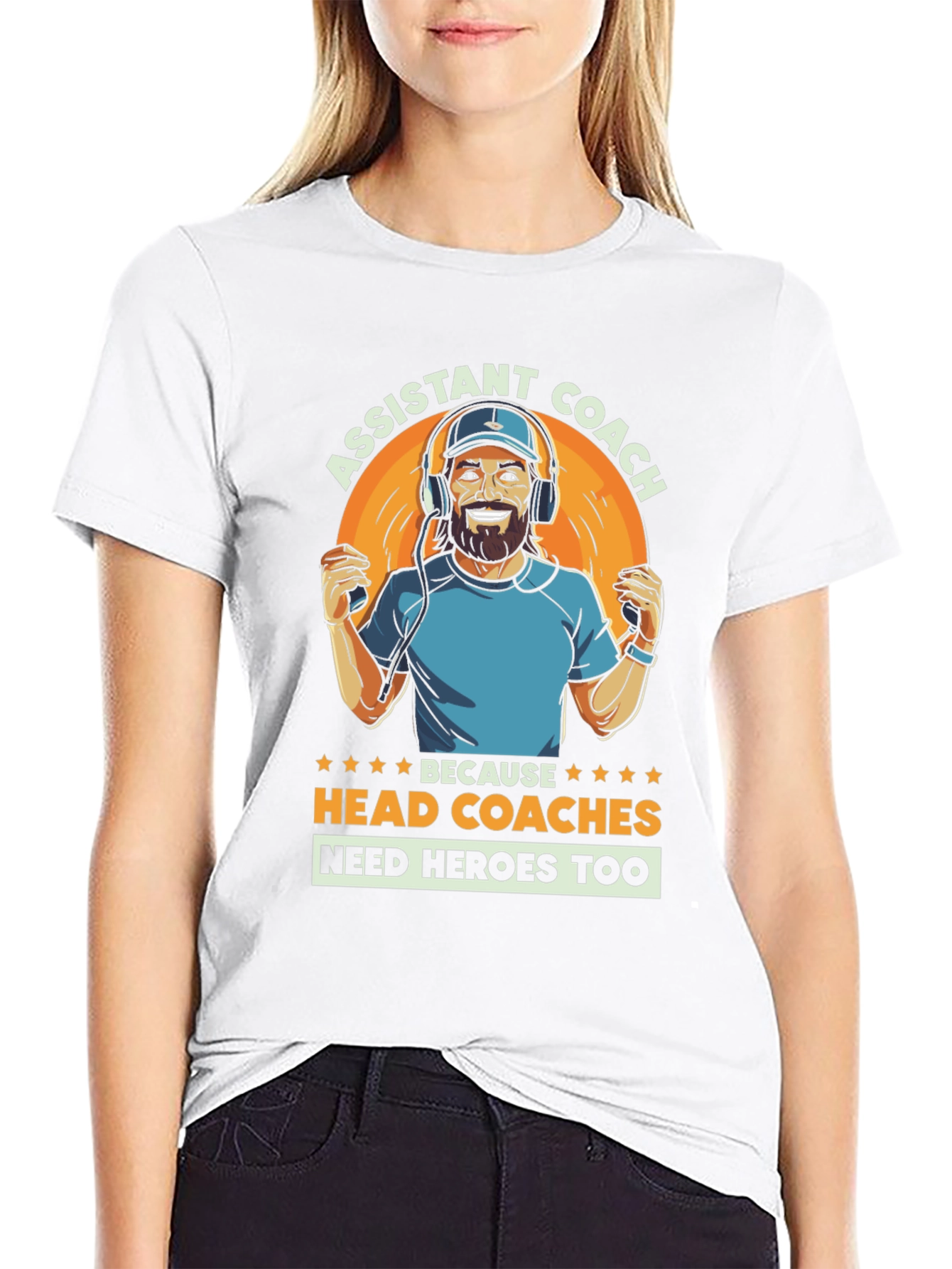 Black Assistant Coach T-Shirt - Head Coaches Need Heroes Too! view 9