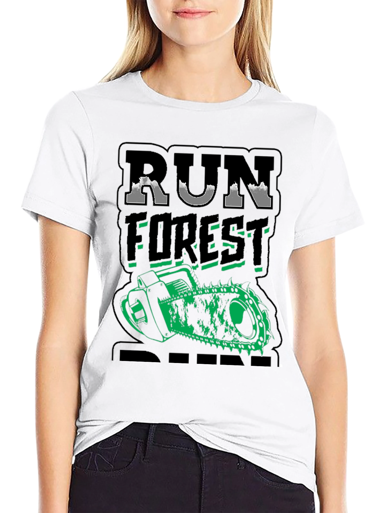 Black Run Forest Run Graphic Tee view 9