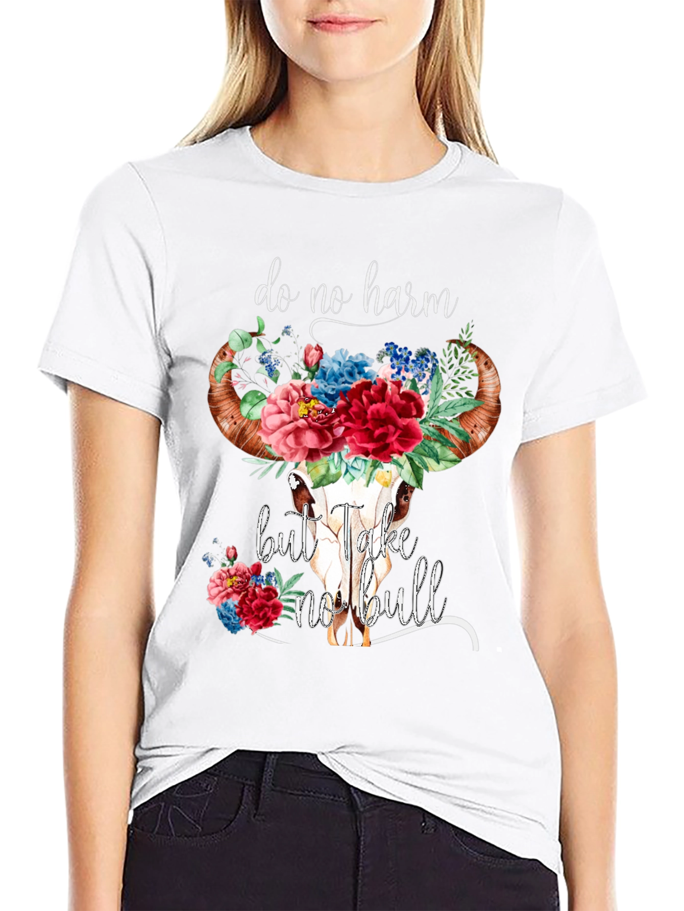 Black Do No Harm Graphic Tee view 9