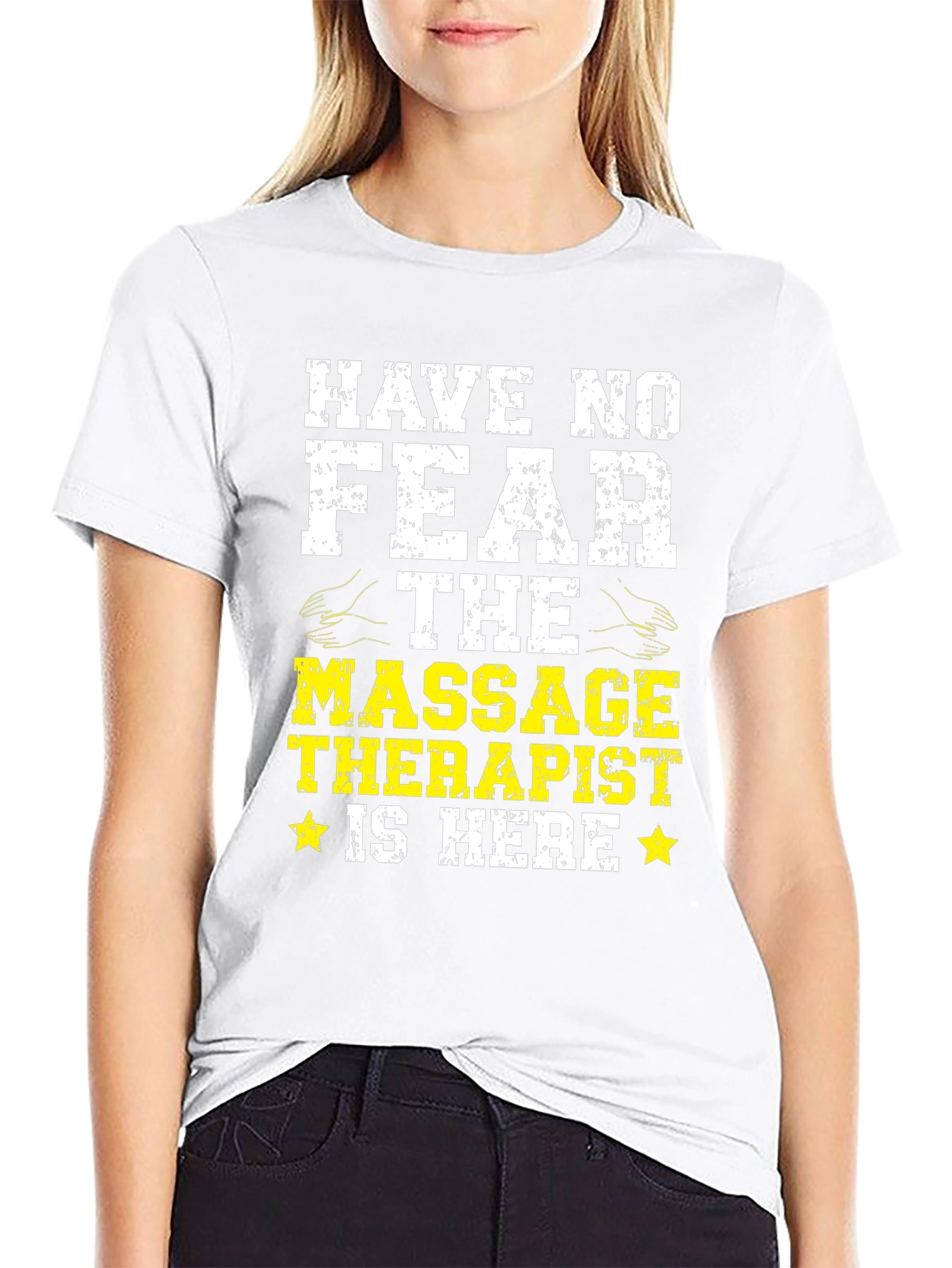 Black Have No Fear Massage Therapist Black T-Shirt view 9
