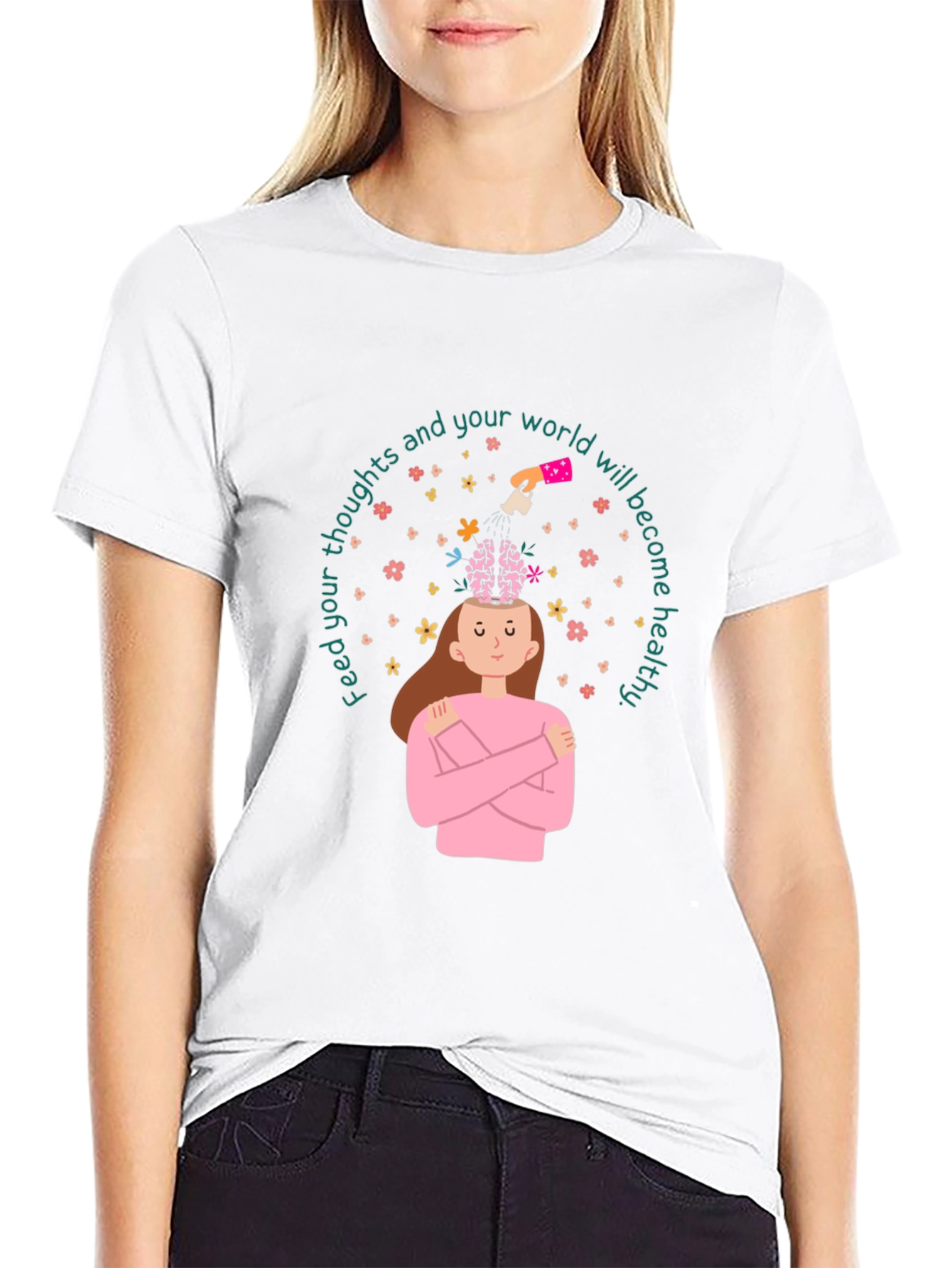 Black Mental Wellness Graphic T-Shirt view 9