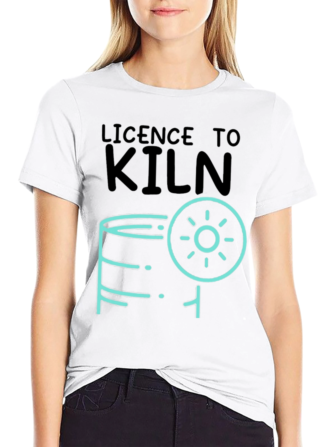 Black Licence to Kiln Graphic T-Shirt - Pottery Lover Tee view 9
