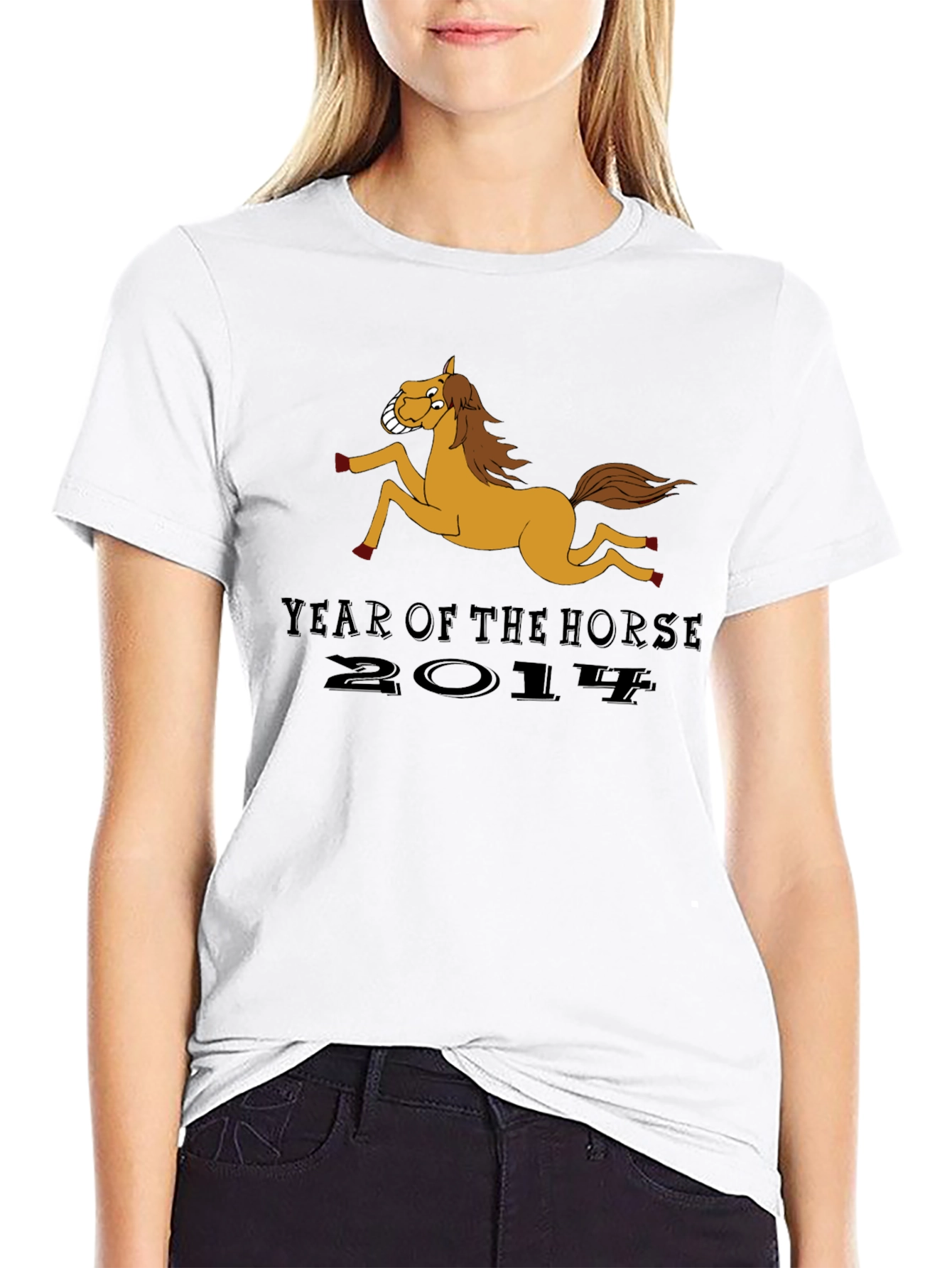 Black Year of the Horse 2014 Black T-Shirt view 9