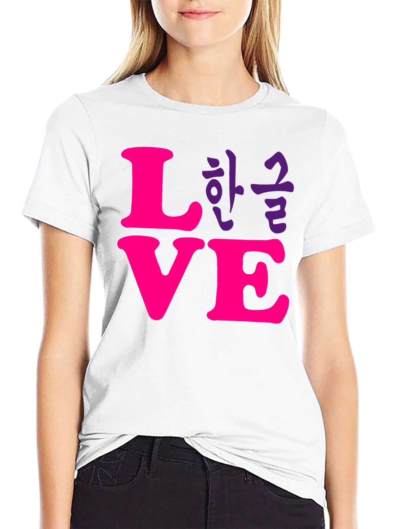 Black Love Korean T-Shirt - Stylish Graphic Tee view 9