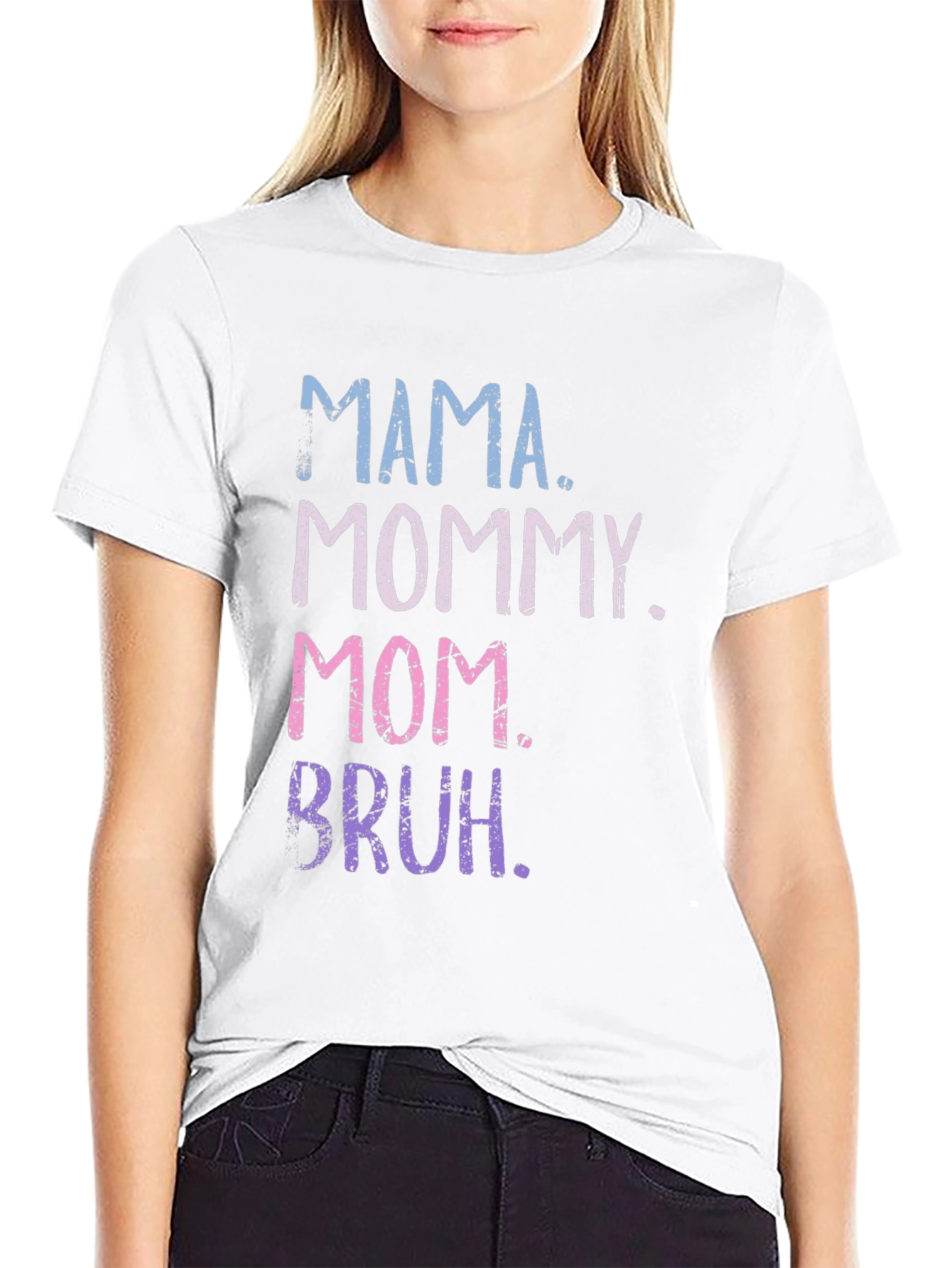 Black Mama Mommy Mom Bruh T-Shirt Novelty Sarcastic Tee view 9