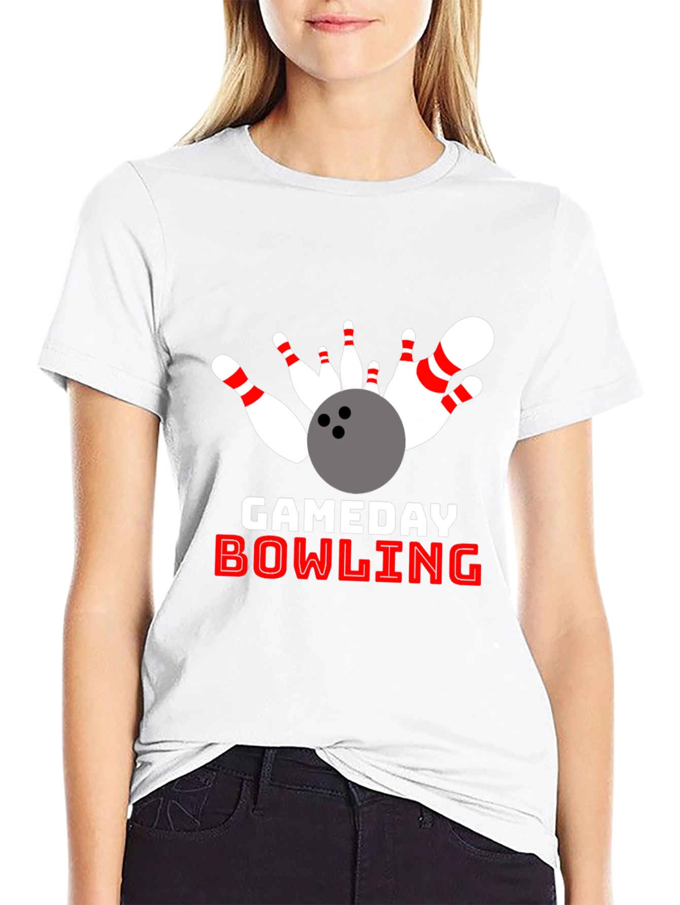 Black Gameday Bowling Graphic T-Shirt view 9