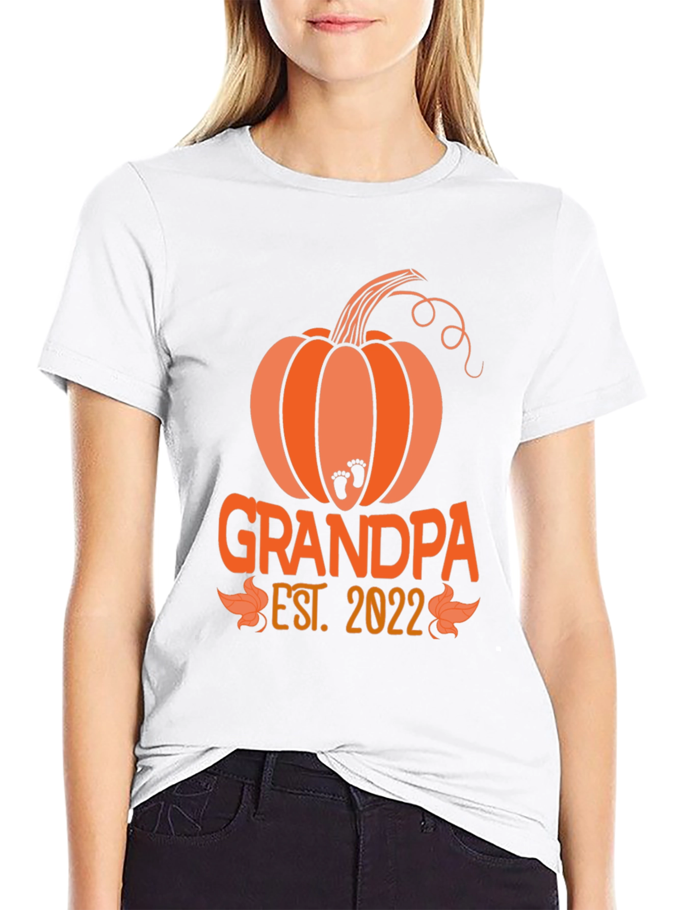 Black Grandpa Est. 2022 Pumpkin T-Shirt view 9