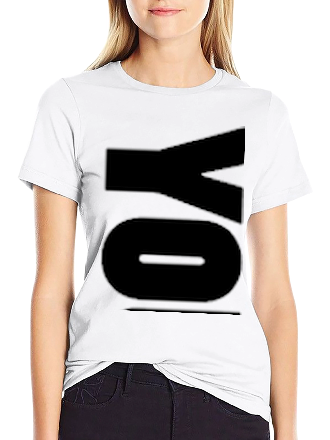 Black Bold 'YO' Graphic Tee - Black Casual Style view 9