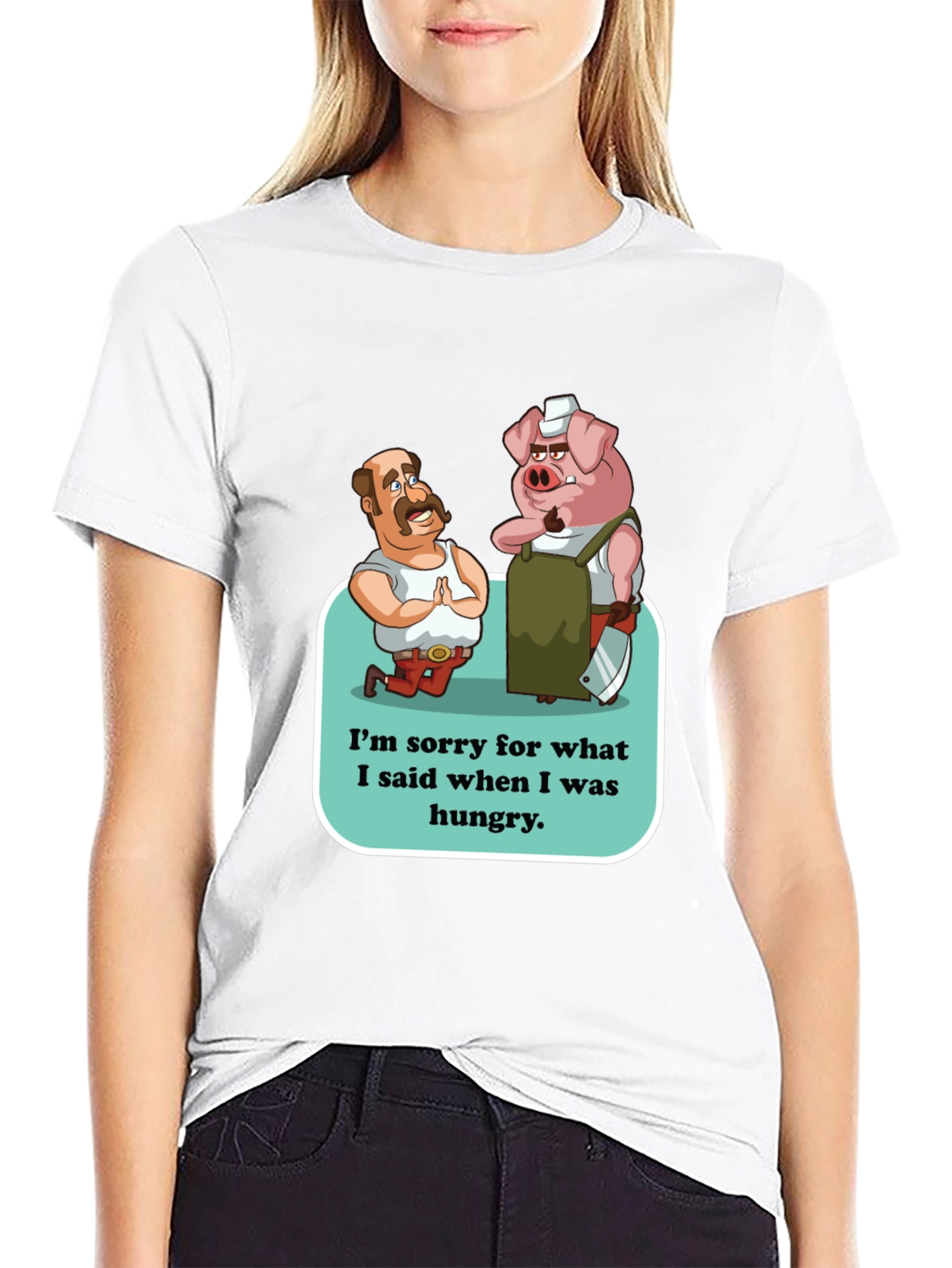 Black Funny "I'm Sorry" Graphic T-Shirt view 9