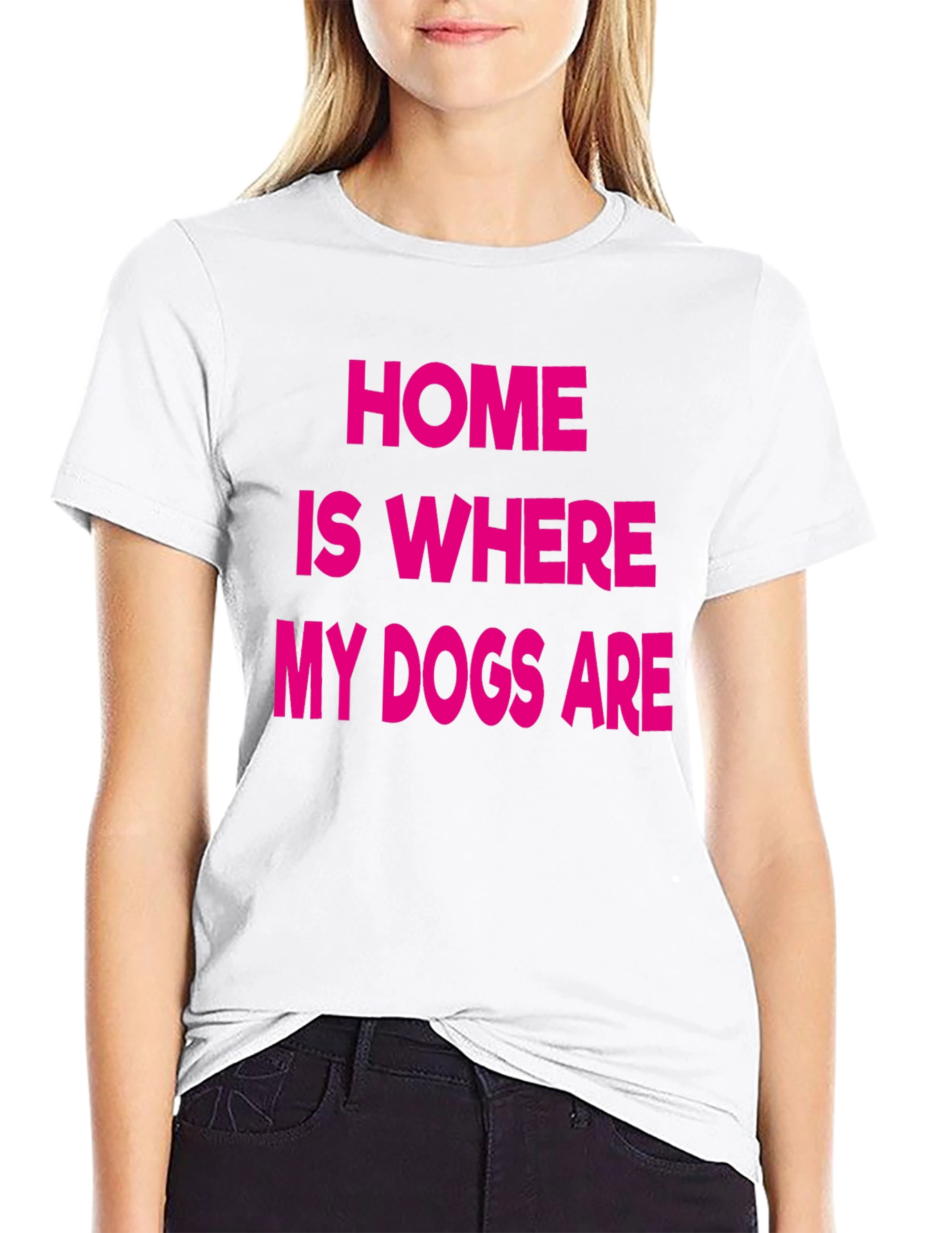 Black Home Is Where My Dogs Are Graphic Tee view 9