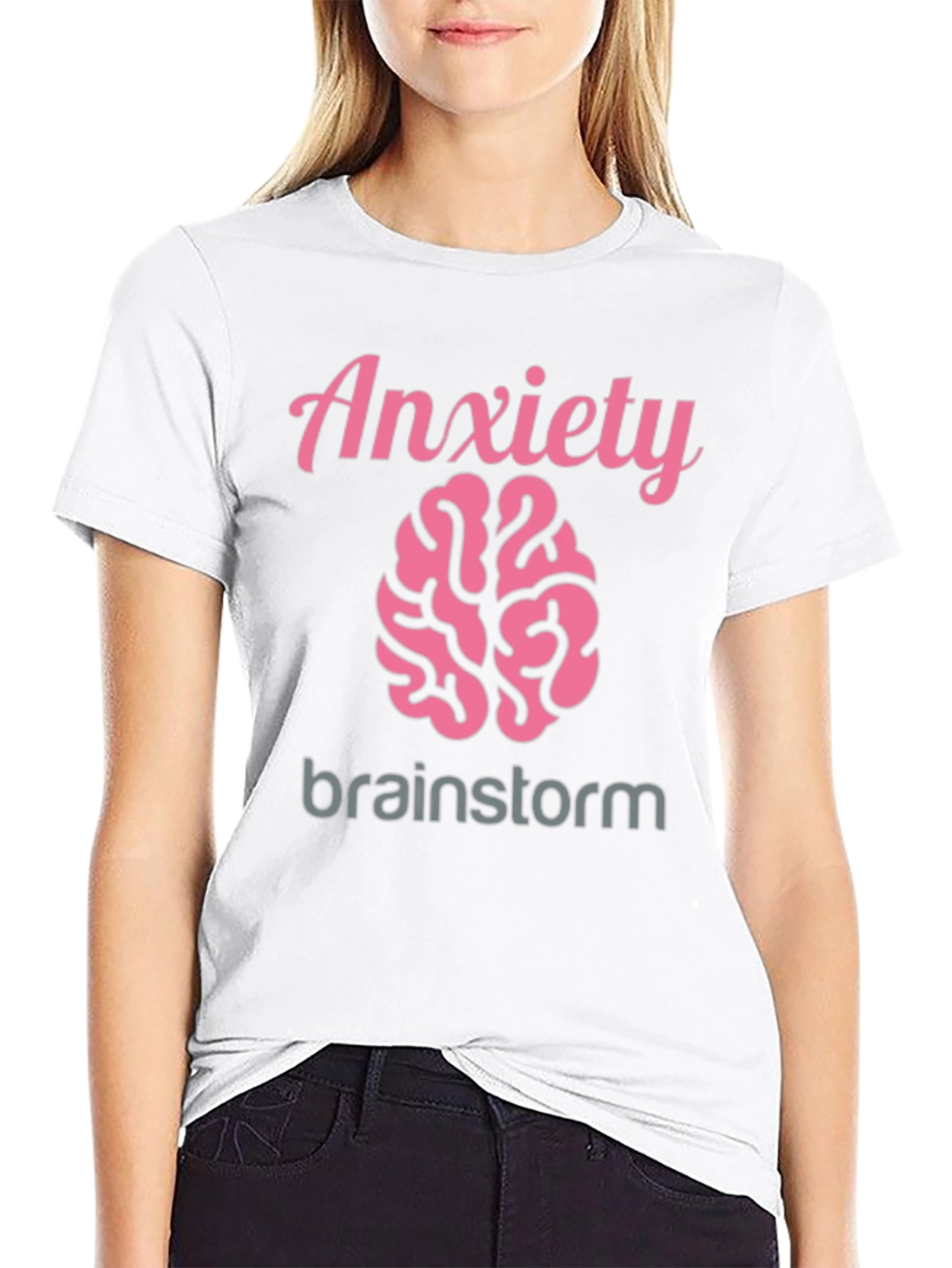 Black Anxiety Brainstorm T-Shirt - Mental Health Awareness view 9