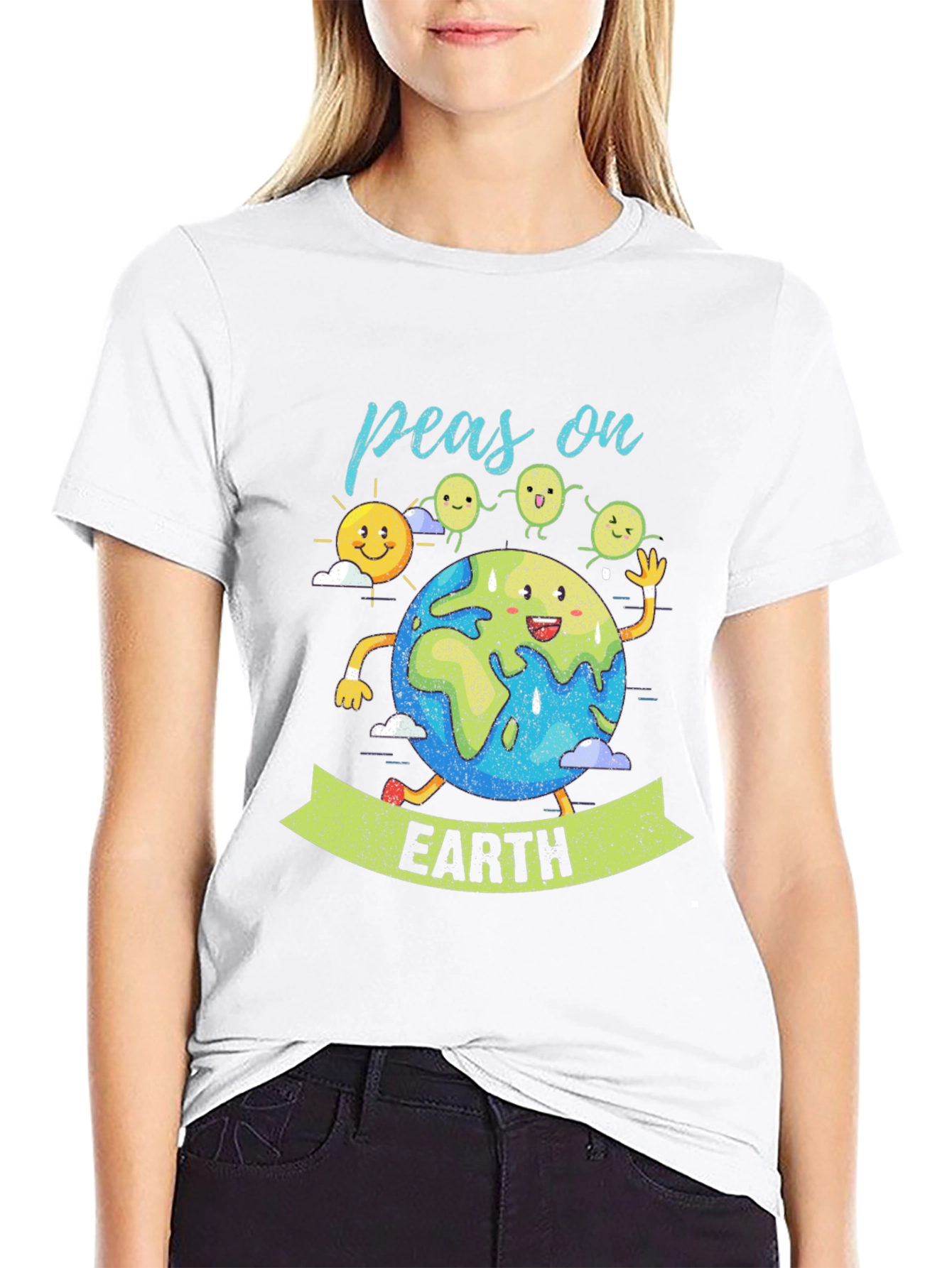 Peas on Earth Graphic T-Shirt - Eco-Friendly Design - 9