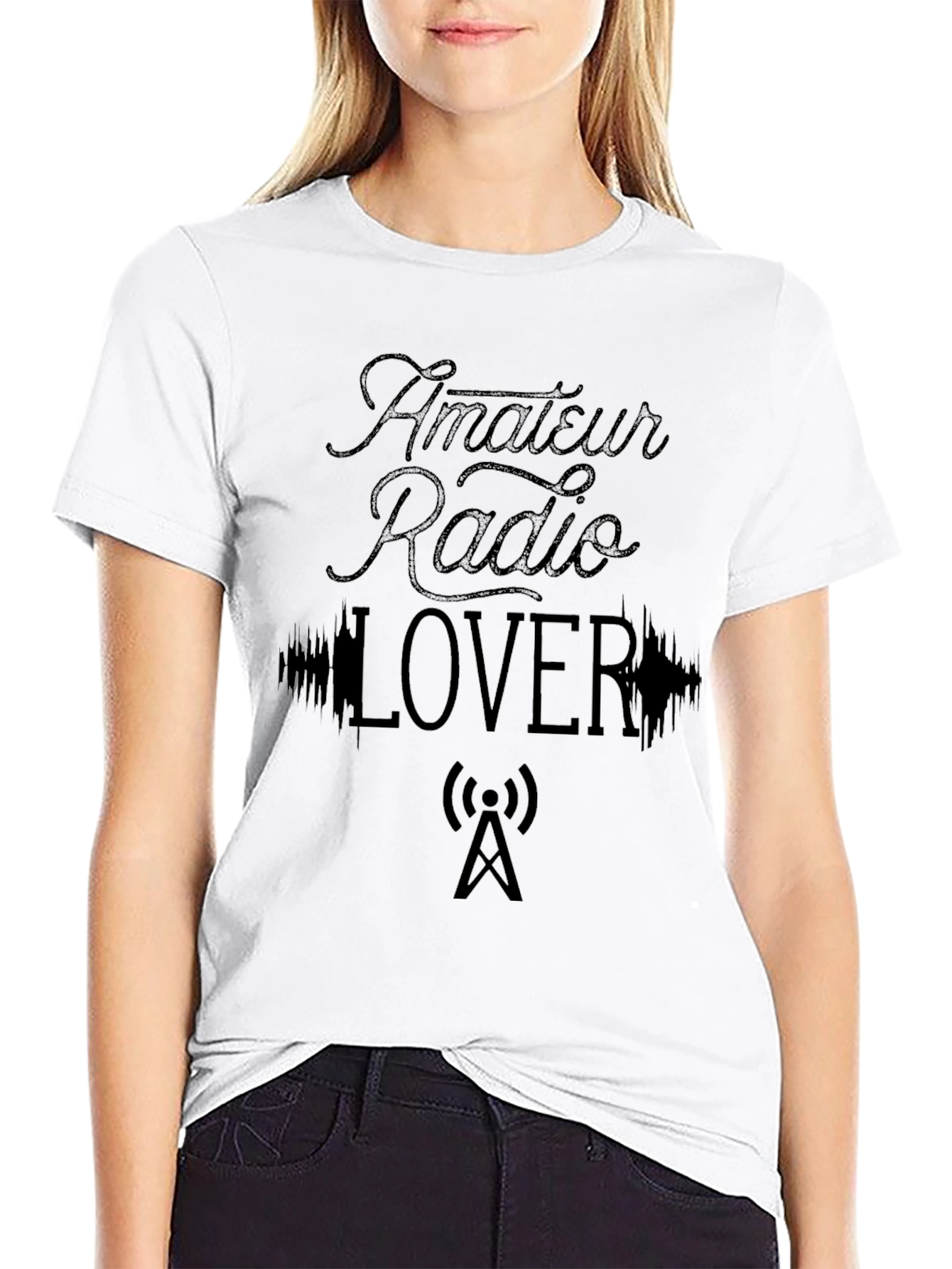 Black Amateur Radio Lover T-Shirt - Ham Radio Tee view 9