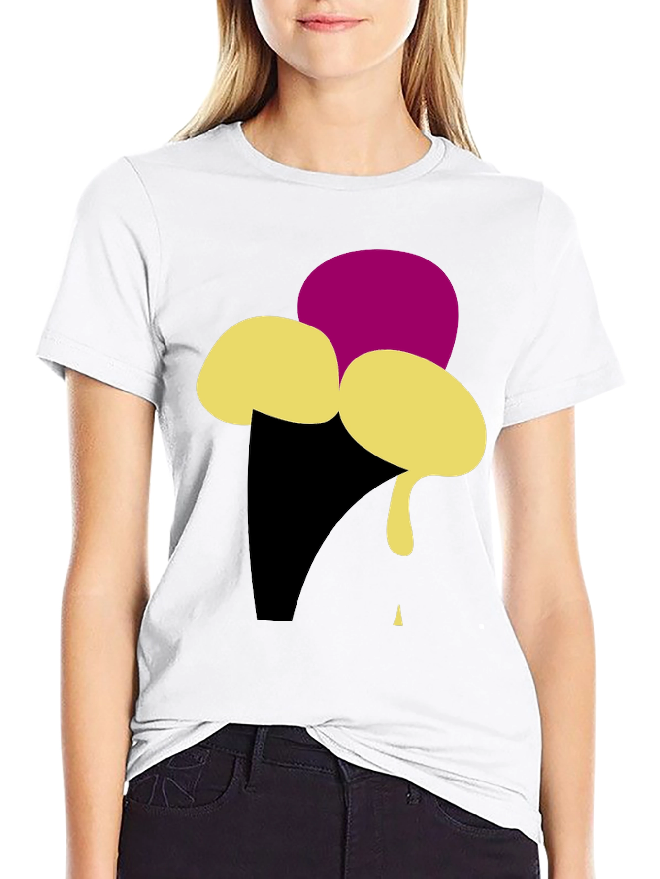 Black Ice Cream Graphic Tee - Black view 9