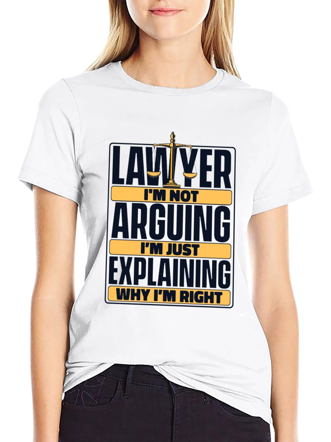 Black Lawyer Humor T-Shirt - I'm Not Arguing, I'm Explaining view 9