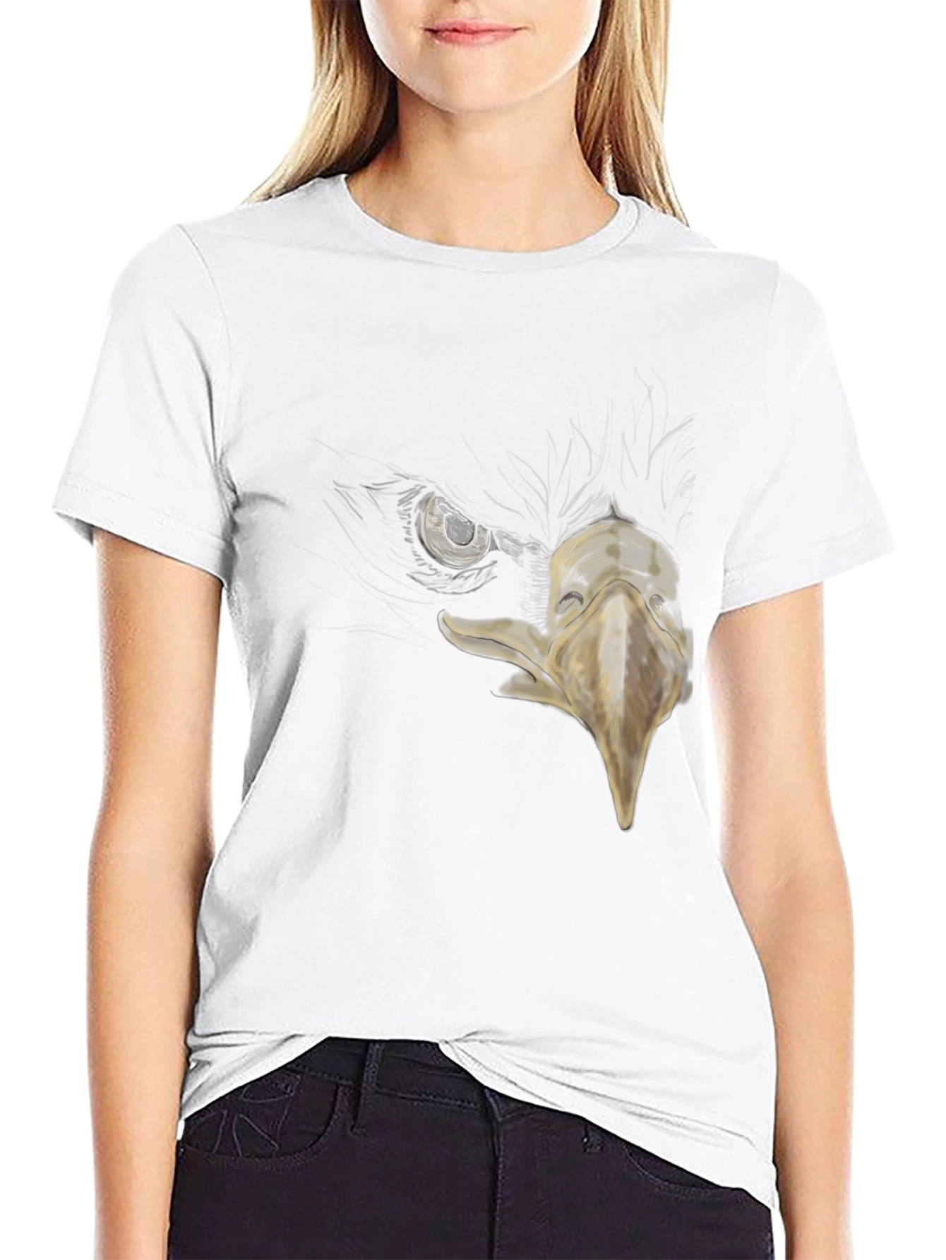 Black Eagle Eye Graphic Print T-Shirt view 9