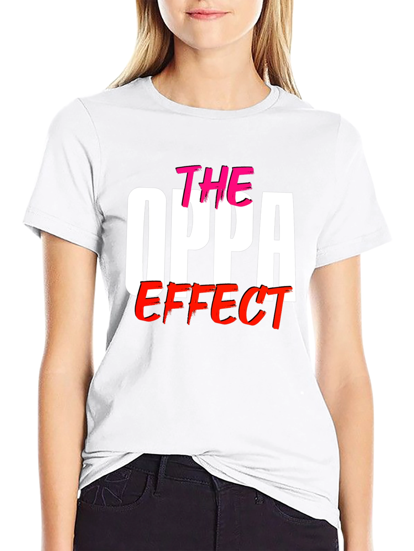 Black The Oppa Effect Graphic T-Shirt view 9