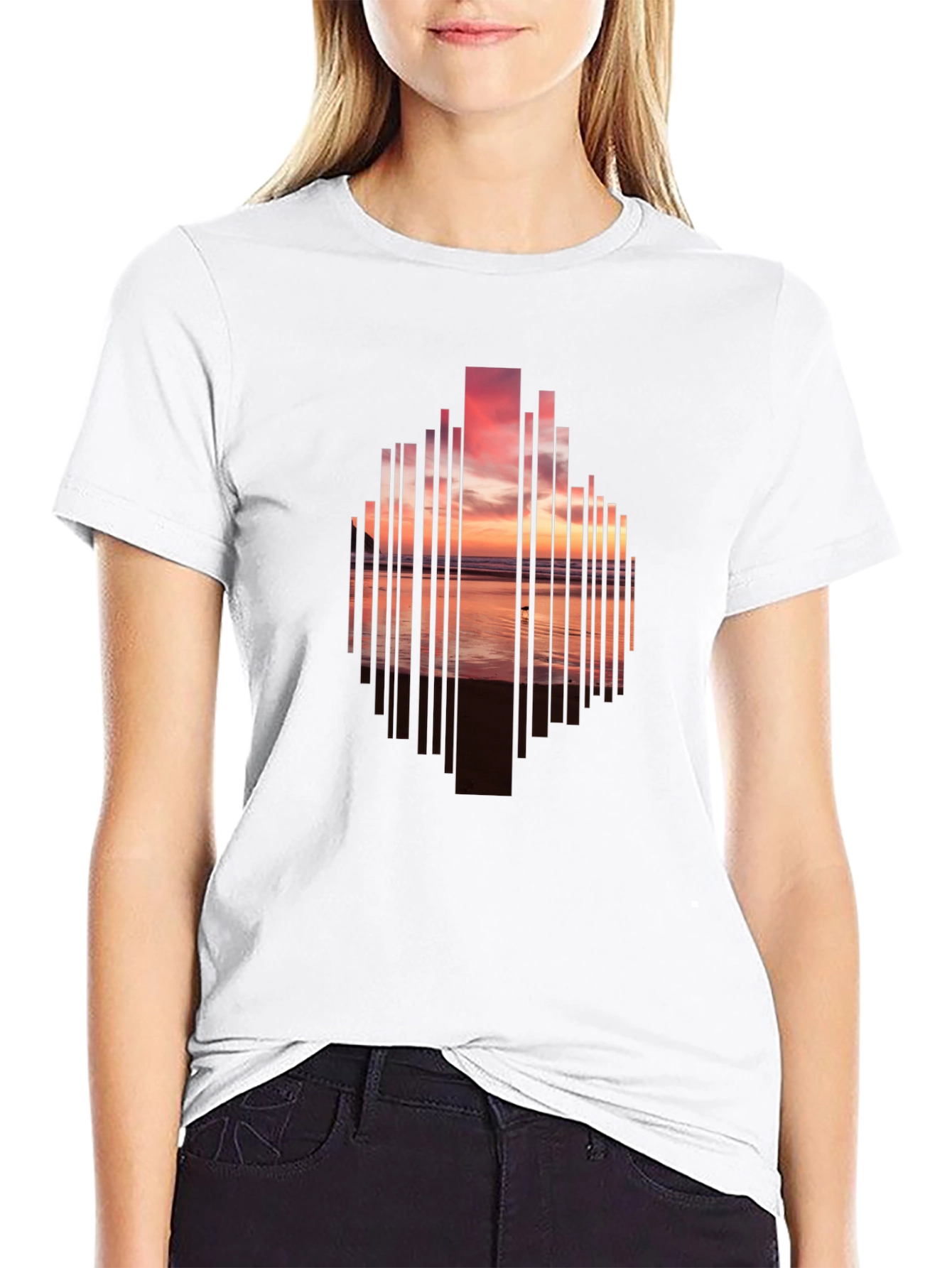 Black Sunset Cityscape Graphic Tee - Modern Style view 9