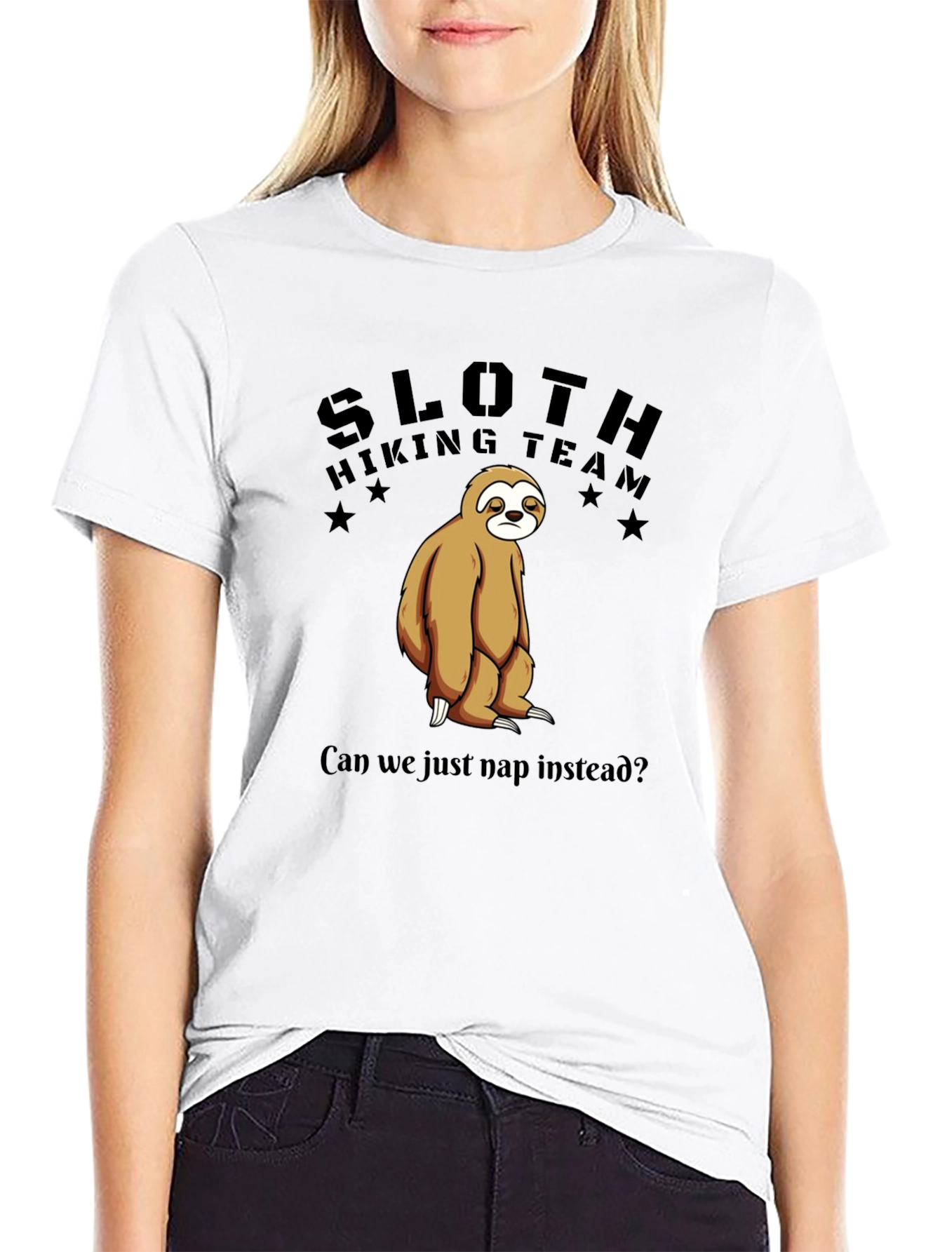 Black Sloth Hiking Team T-Shirt - "Can We Just Nap Instead?" view 9