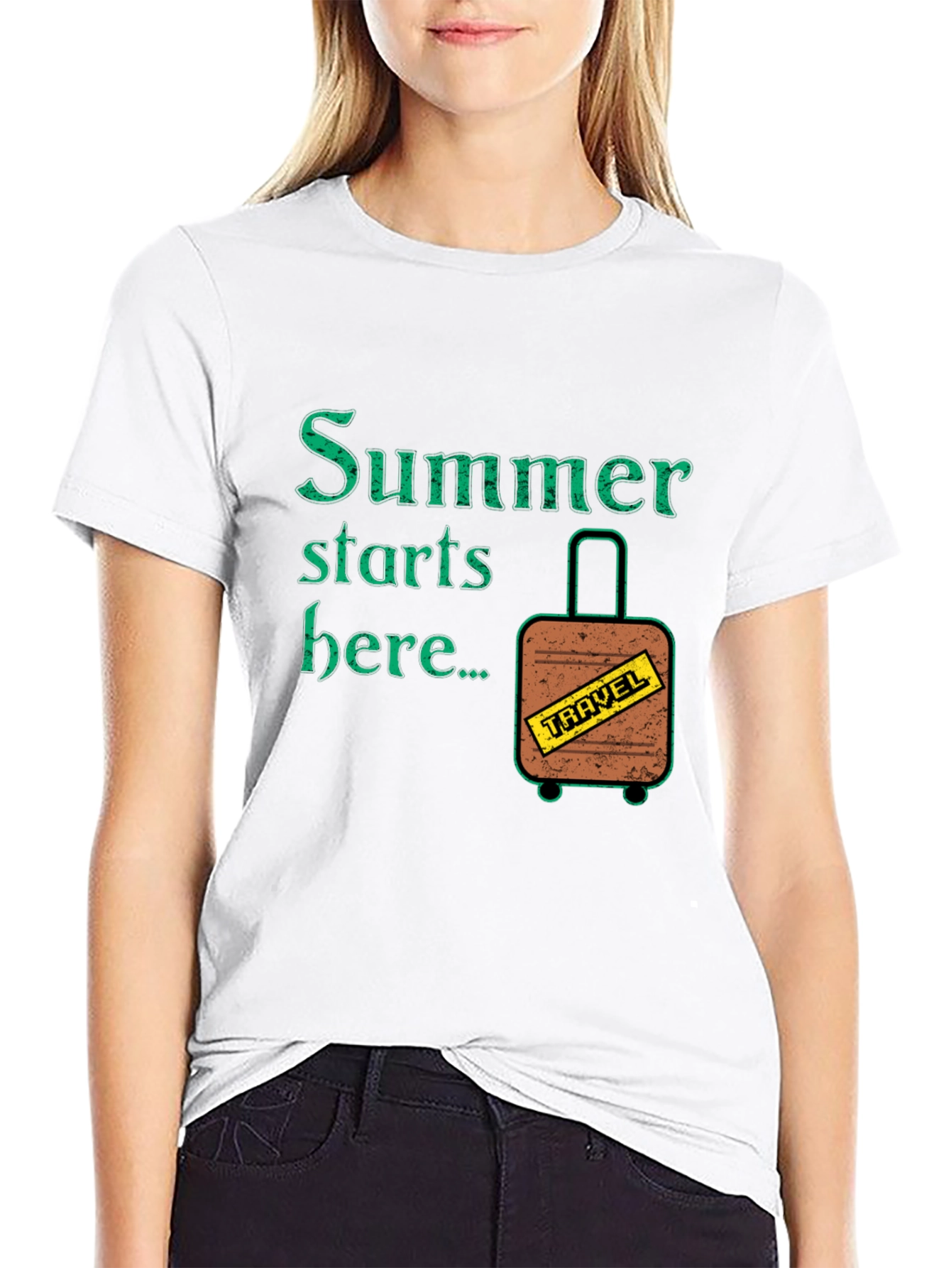 Black Summer Travel T-Shirt view 9