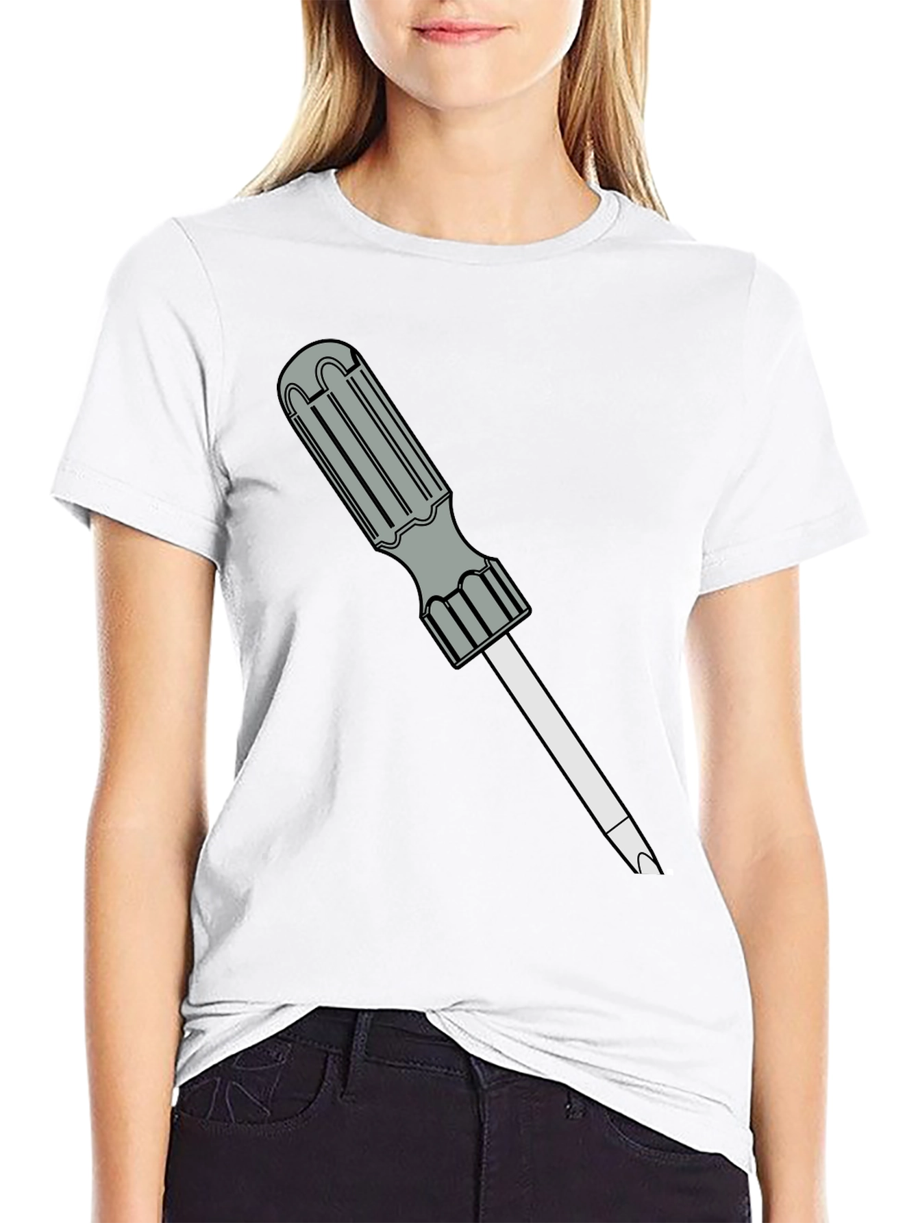 Black Screwdriver Graphic Black T-Shirt view 9