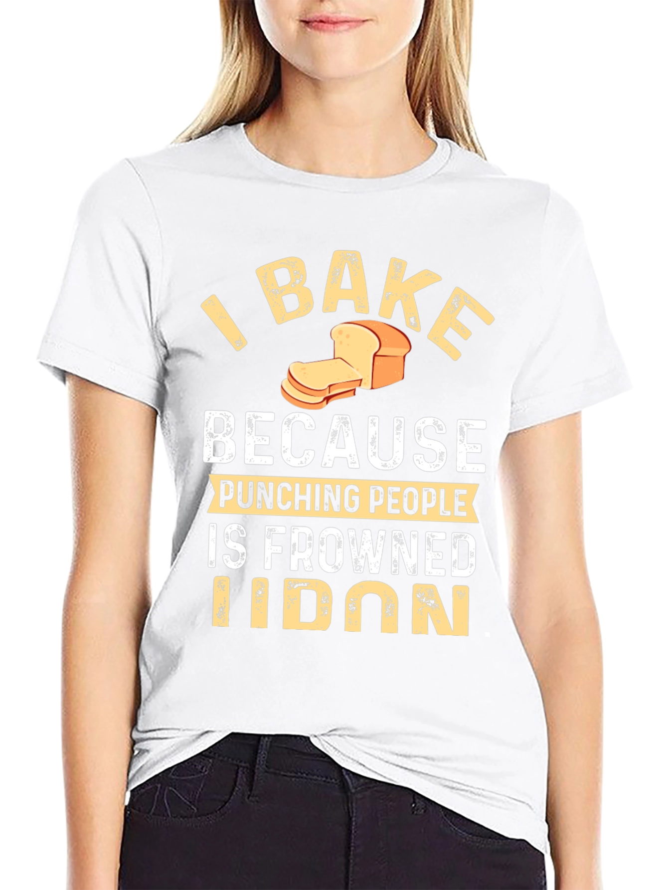 Black Funny Baking T-Shirt - I Bake Because Punching People view 9