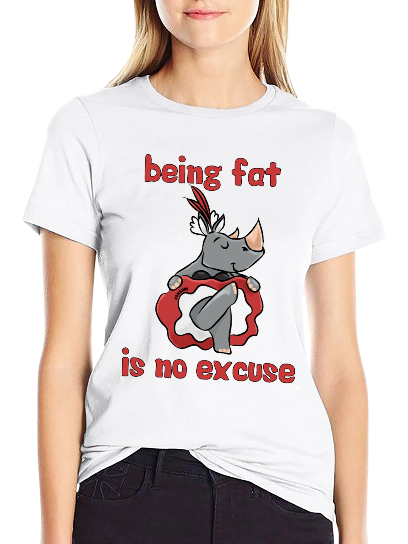 Black Being Fat is No Excuse T-Shirt view 9