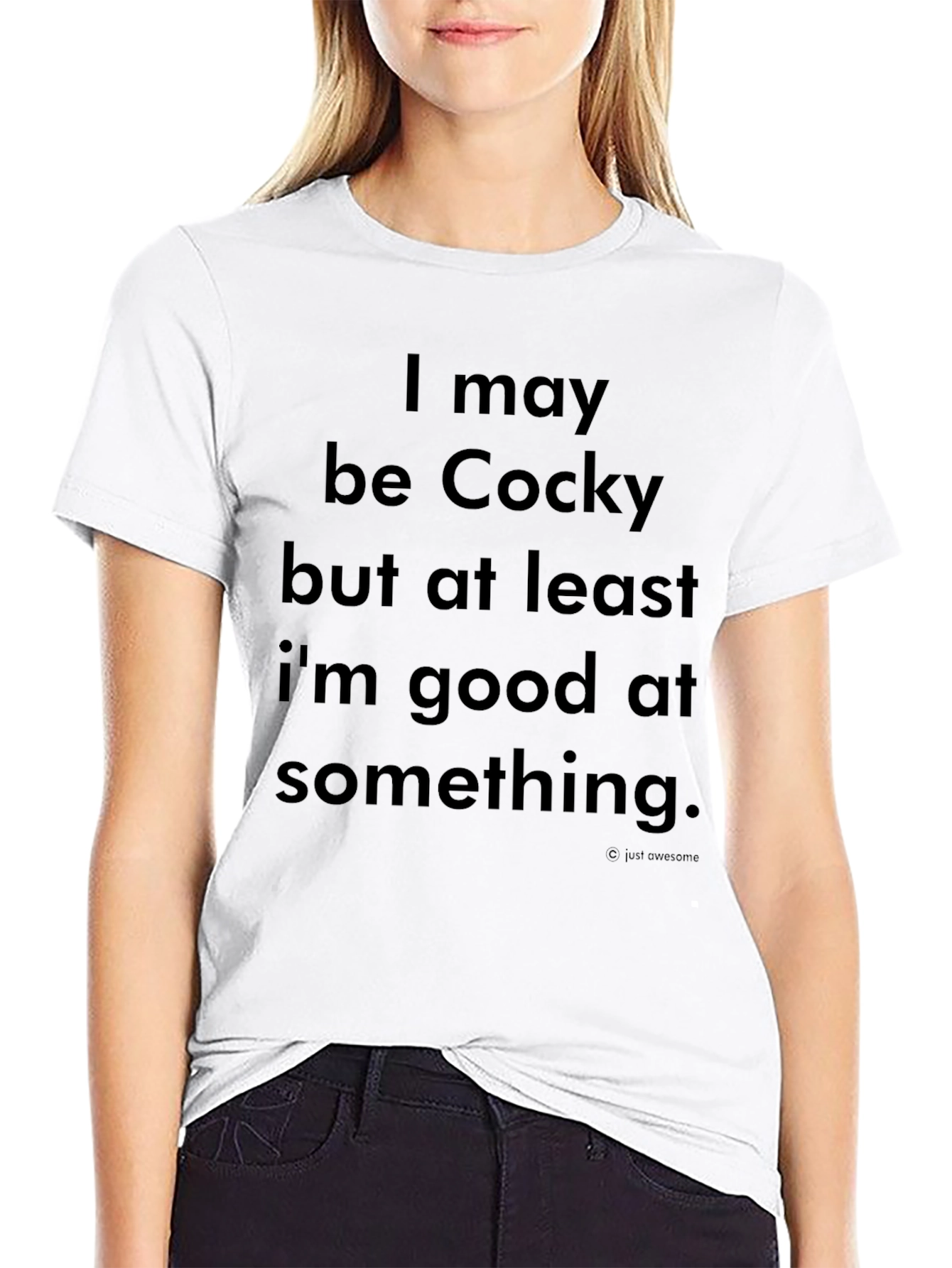 Black Cocky T-Shirt - Humorous Statement Tee view 9