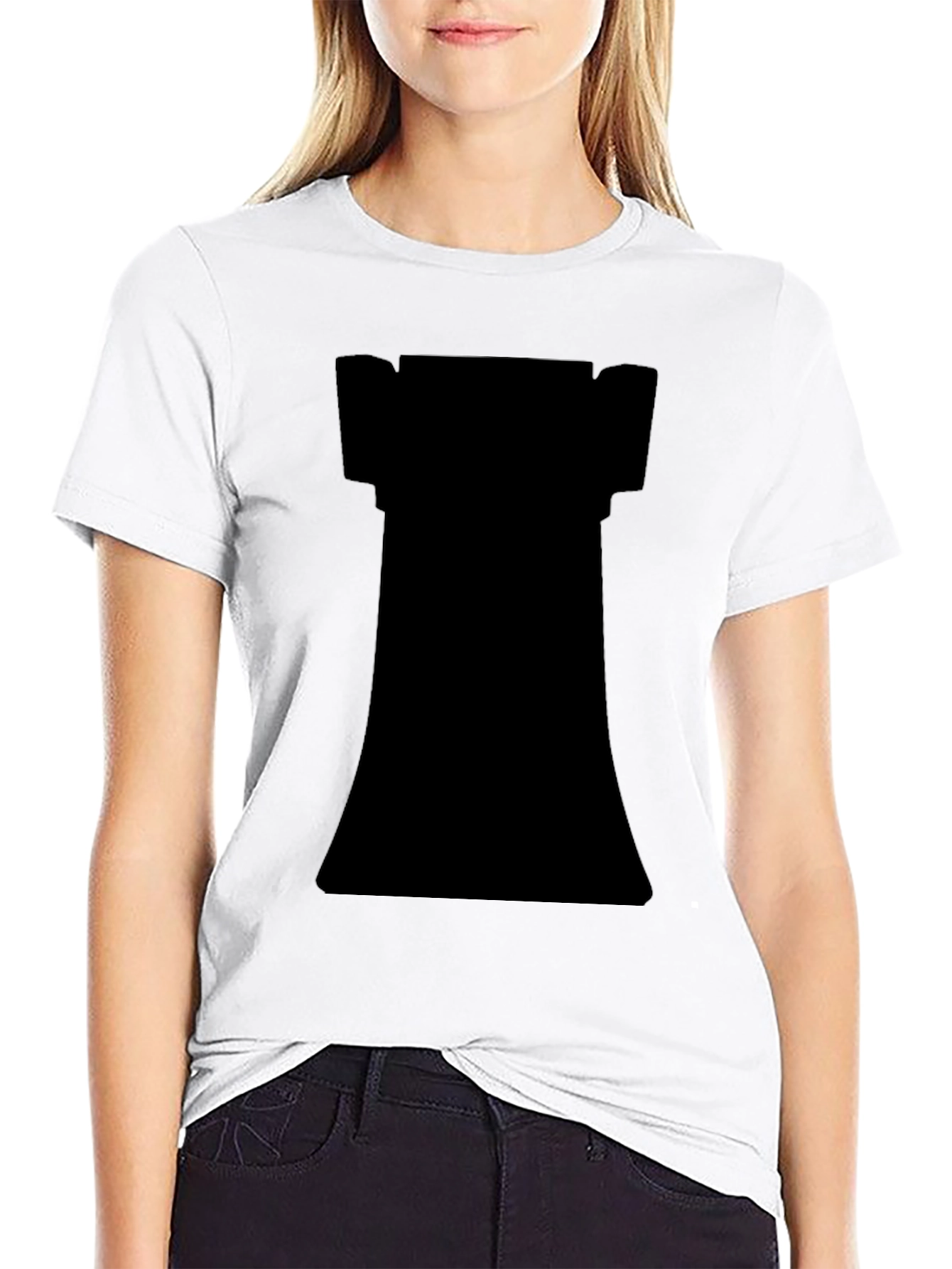 Black Chess Rook Graphic T-Shirt - Black view 9