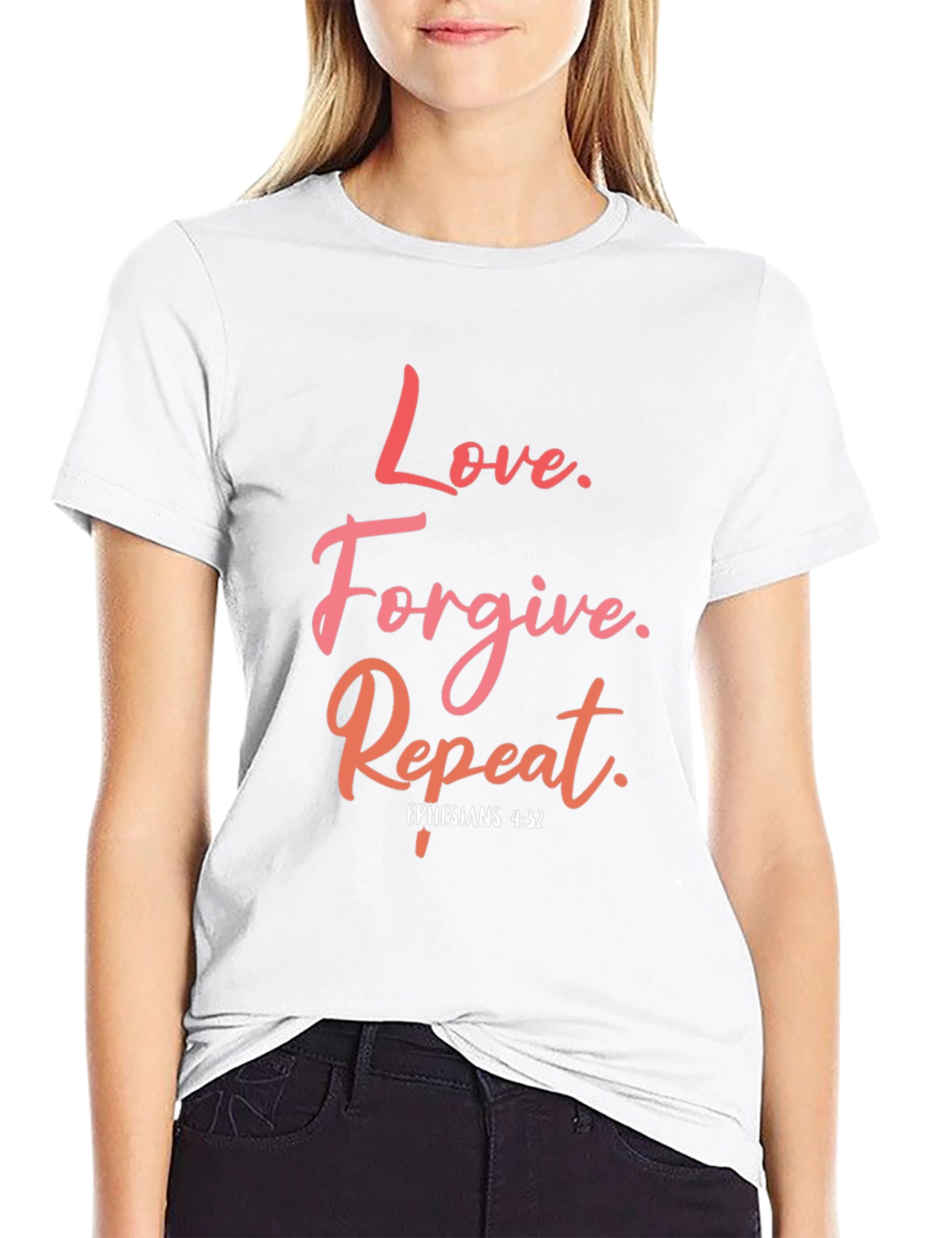 Black Love Forgive Repeat Graphic Tee view 9