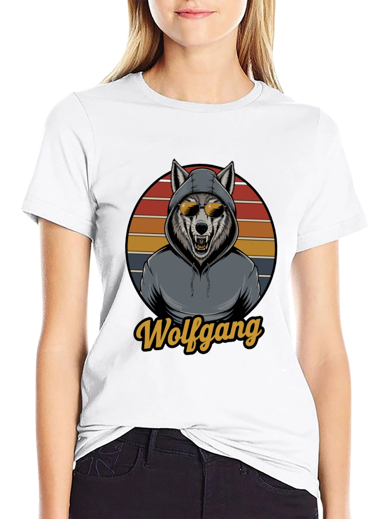 Black Wolfgang Wolf Graphic T-Shirt view 9