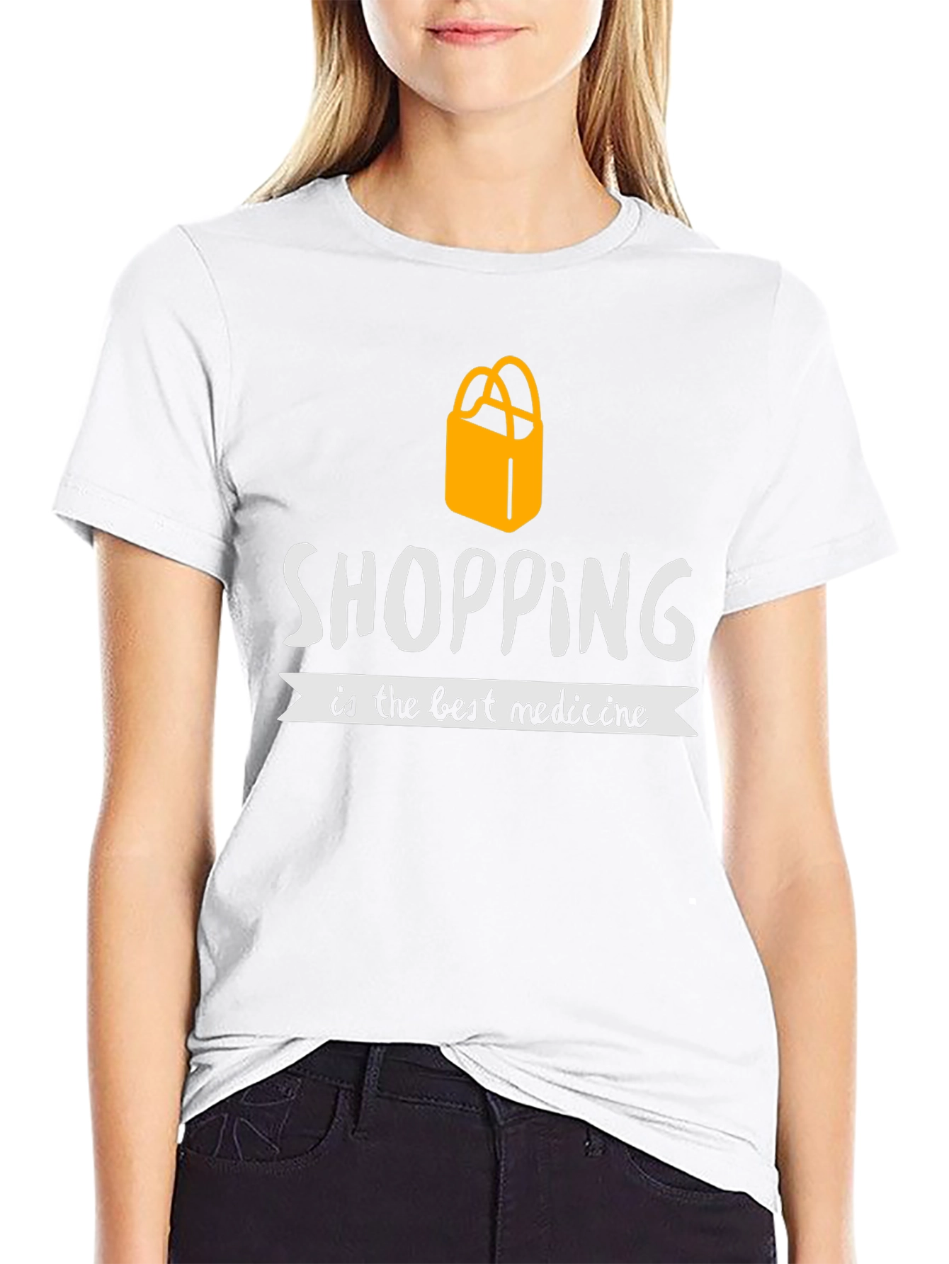 Black Shopping is the Best Medicine T-Shirt view 9