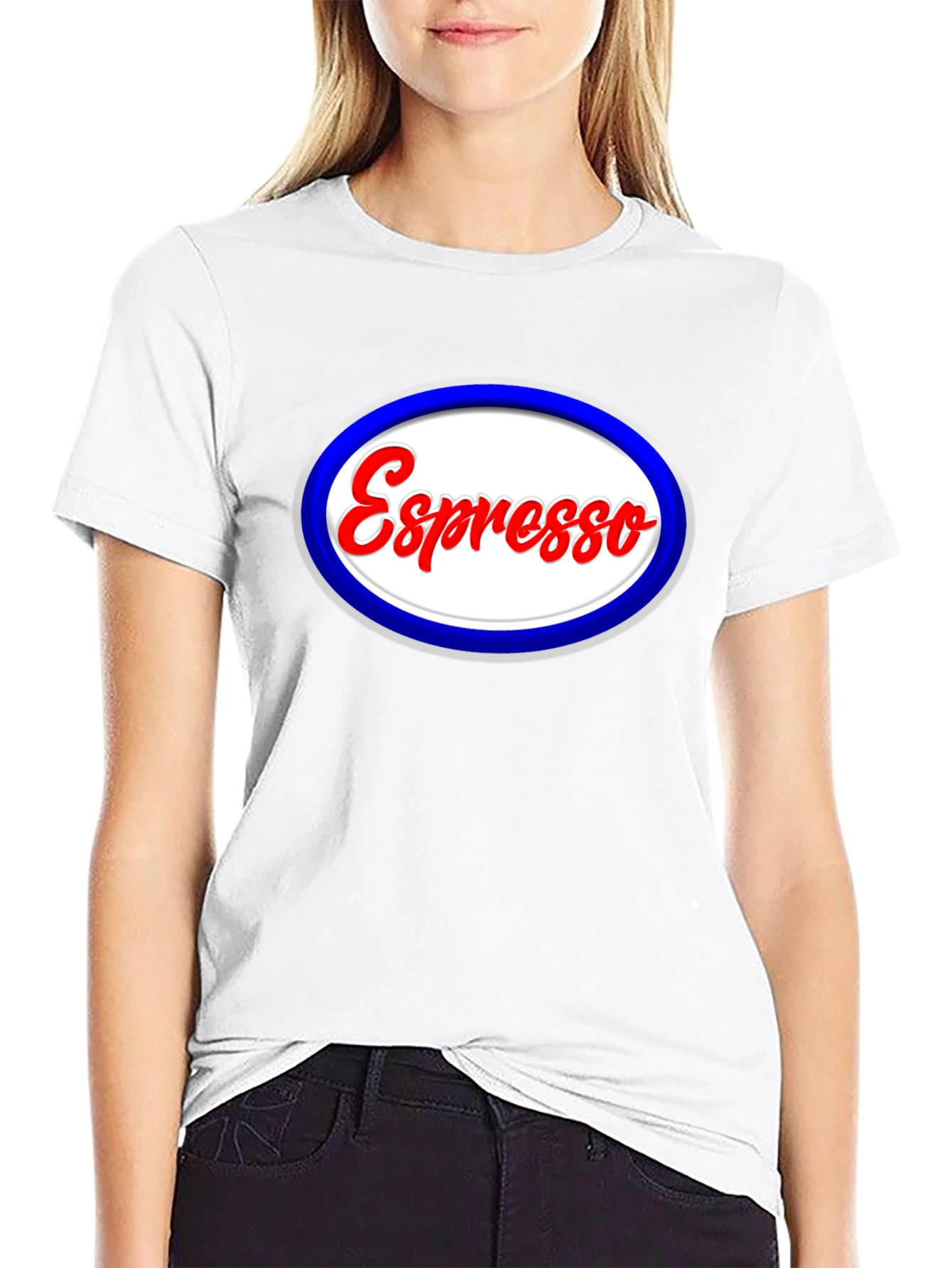 Black Espresso Oval T-Shirt - Coffee Lover Tee view 9